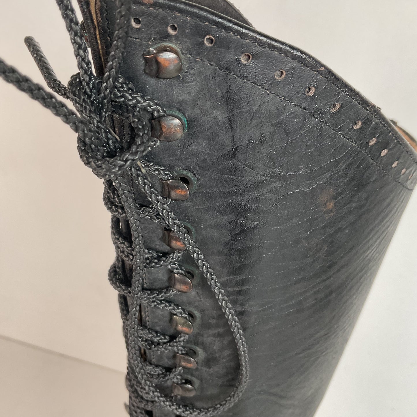 Vintage Dan Post Victorian Style Lace Up Booties 7 M Granny Western