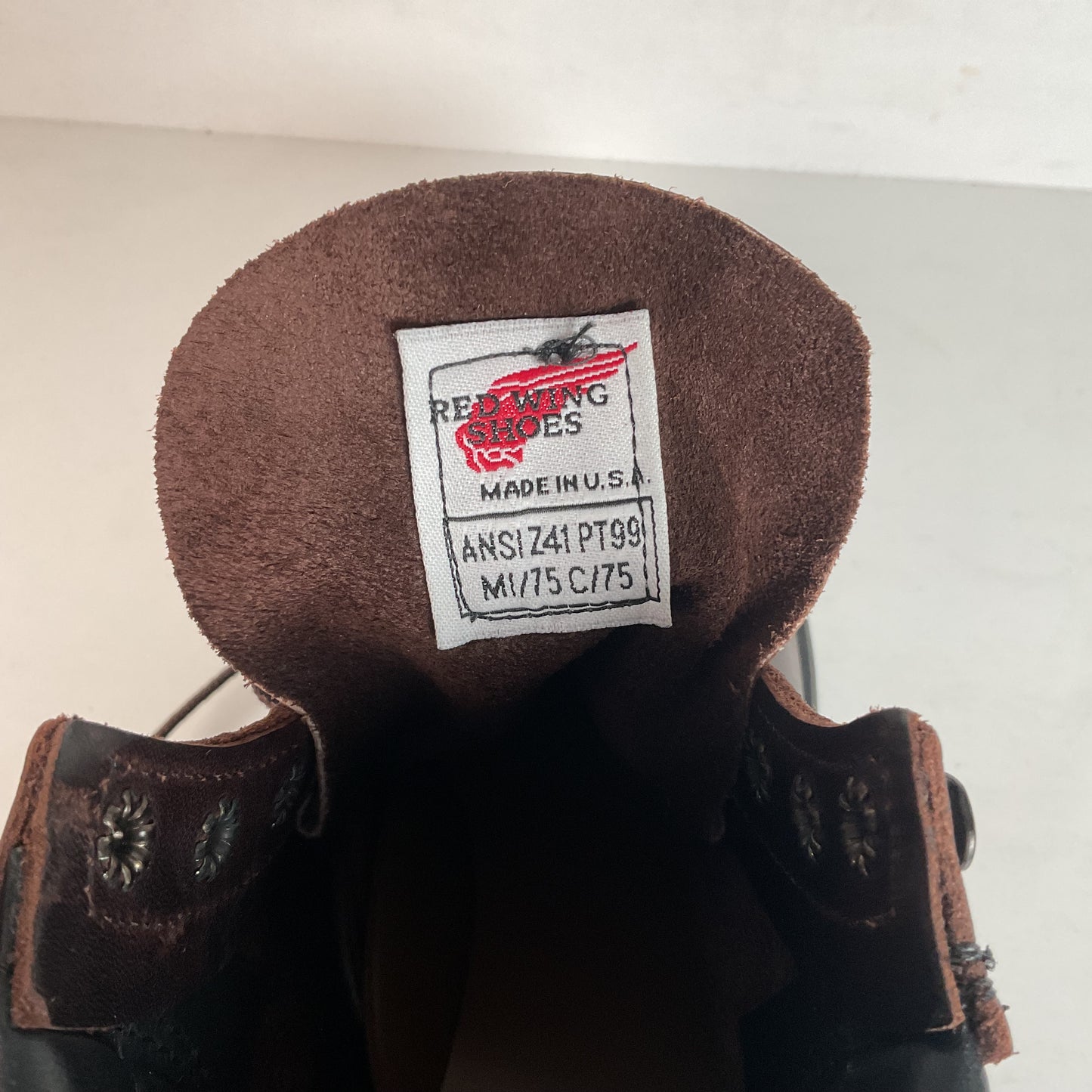 Vintage Red Wing Brown Leather Steel Toe Work Boots 12 B Style 2245 USA Made