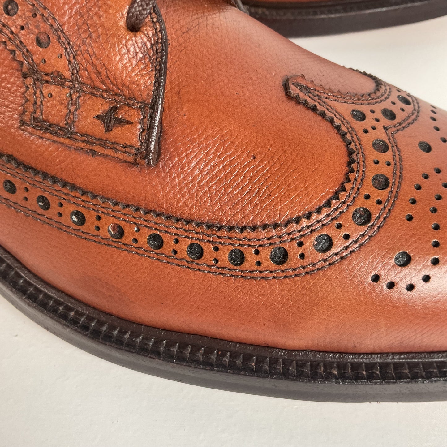 Vintage 1970s Nettleton Longwing Derby Shoes 8.5 D USA Made