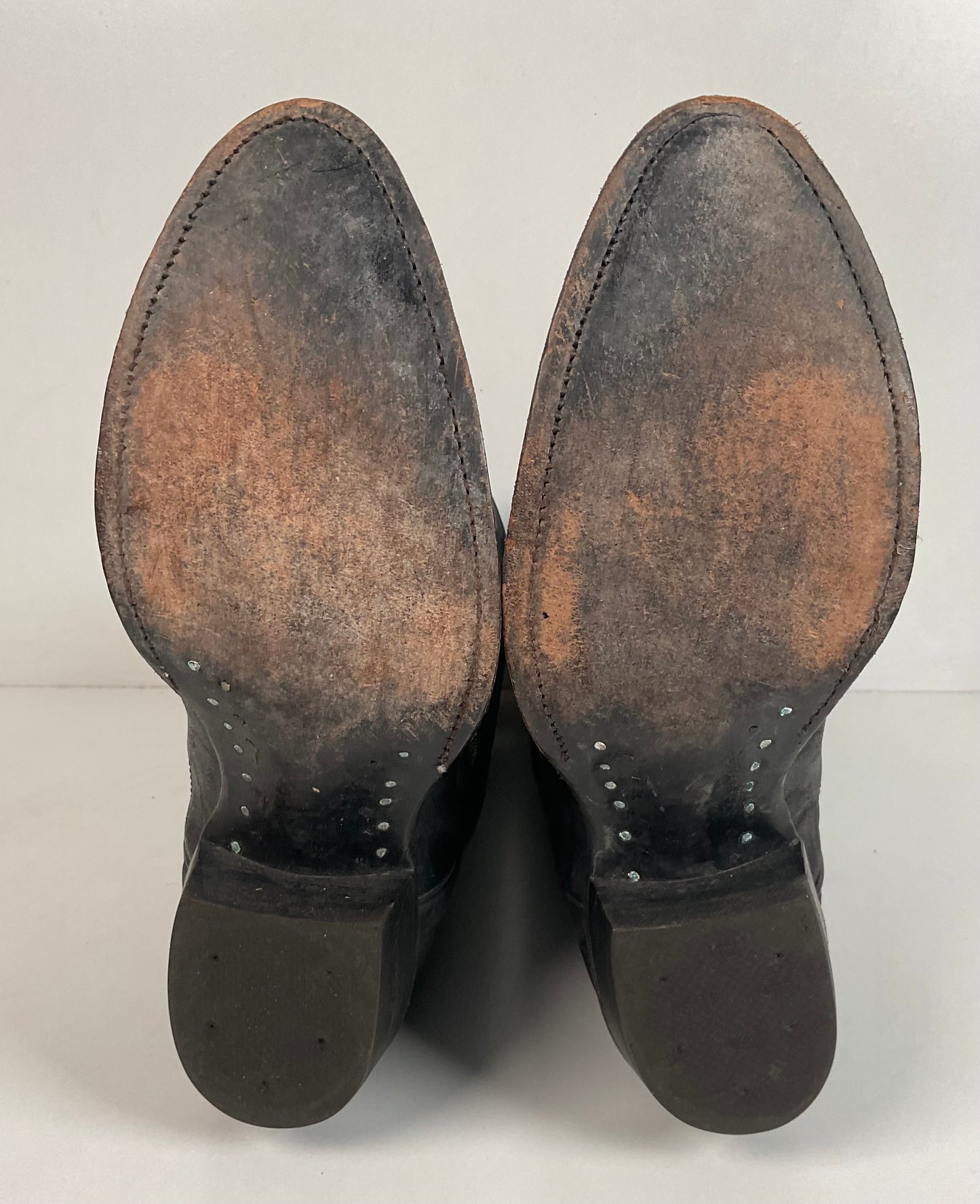 Justin Faux Elephant Print On Cowhide Buckaroo Cowboy Boots 10 D Punchy