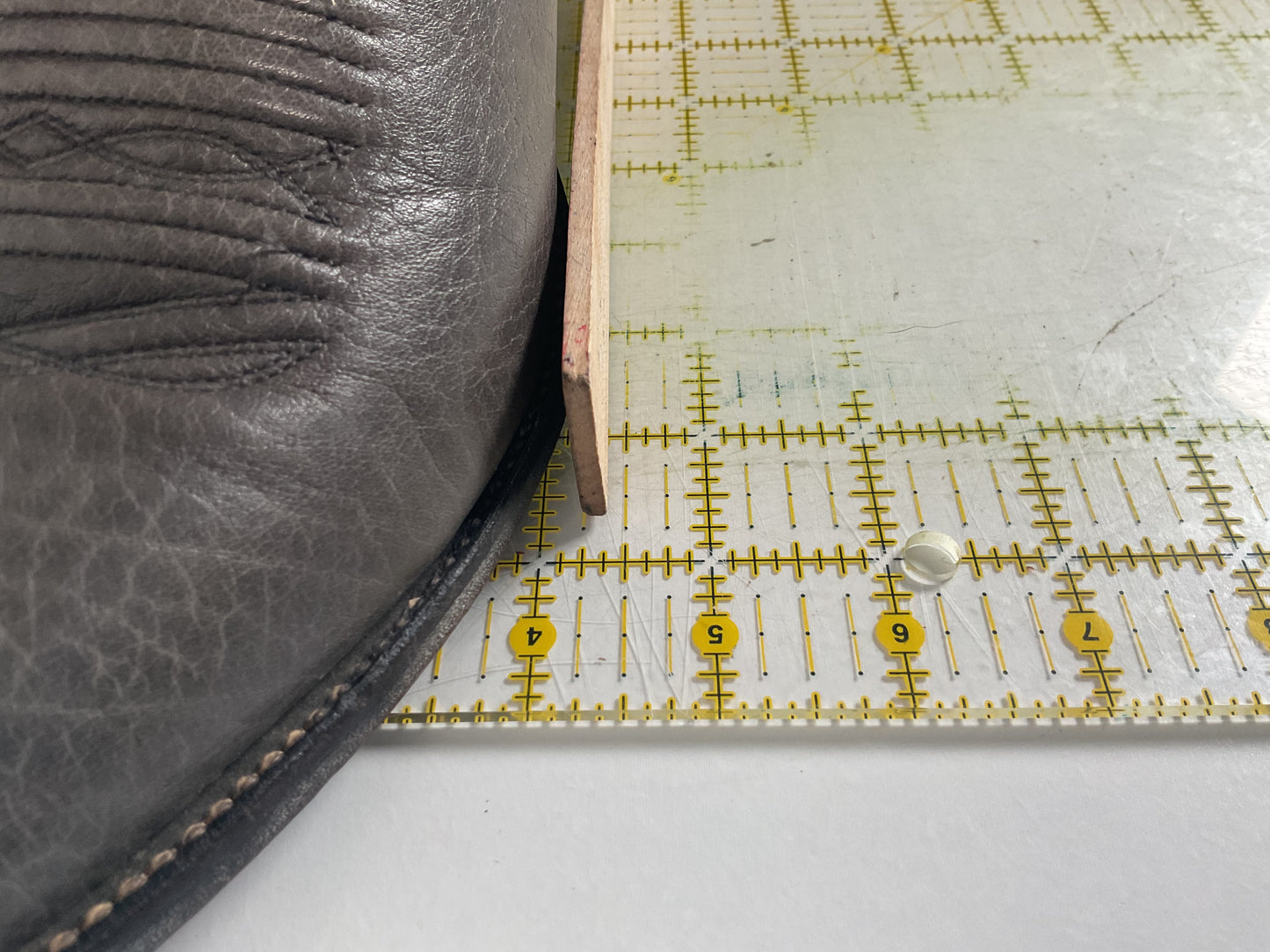 Vintage J. Chisholm Grey Rhino Imitation Print Cowboy Boots 10.5 D Exotic USA Made