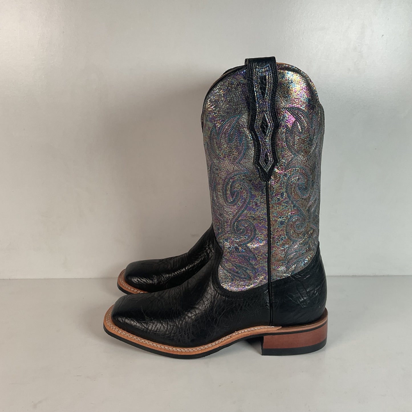 Boulet Women’s Iridescent Cowgirl Boots 9 C Square Toe