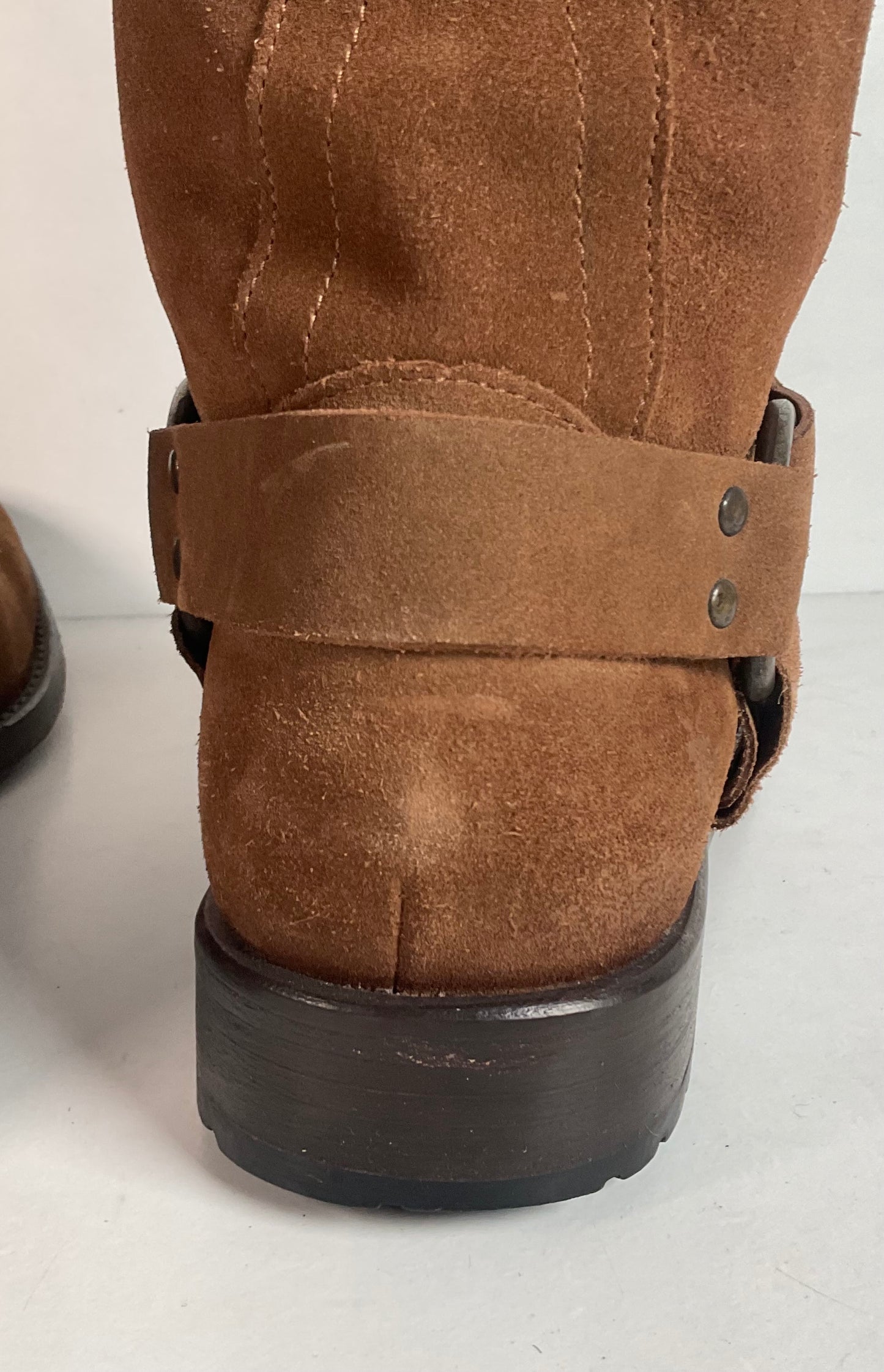 Frye Men’s Suede Engineer Harness Boots 10 D Brown