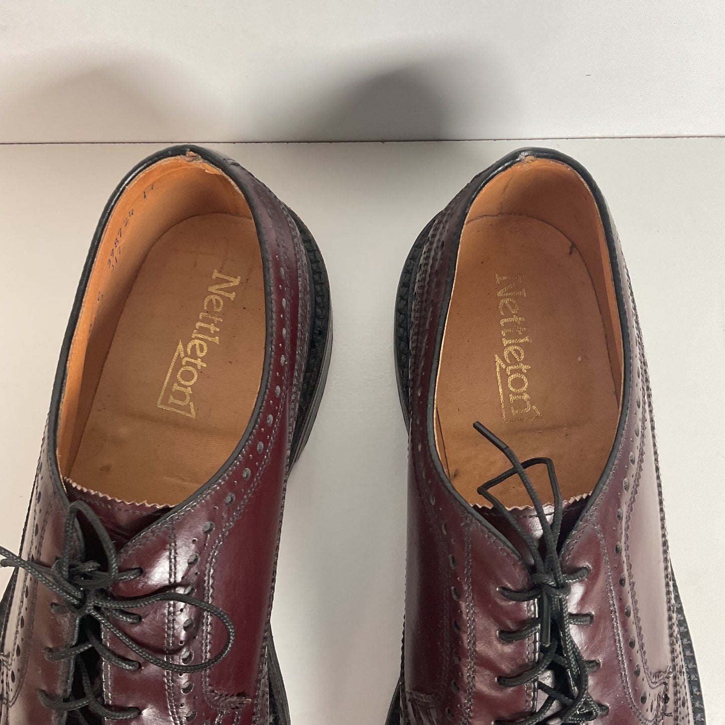 Nettleton Vintage Nettleton Cordovan Longwing Derby Shoes 10 C USA Made