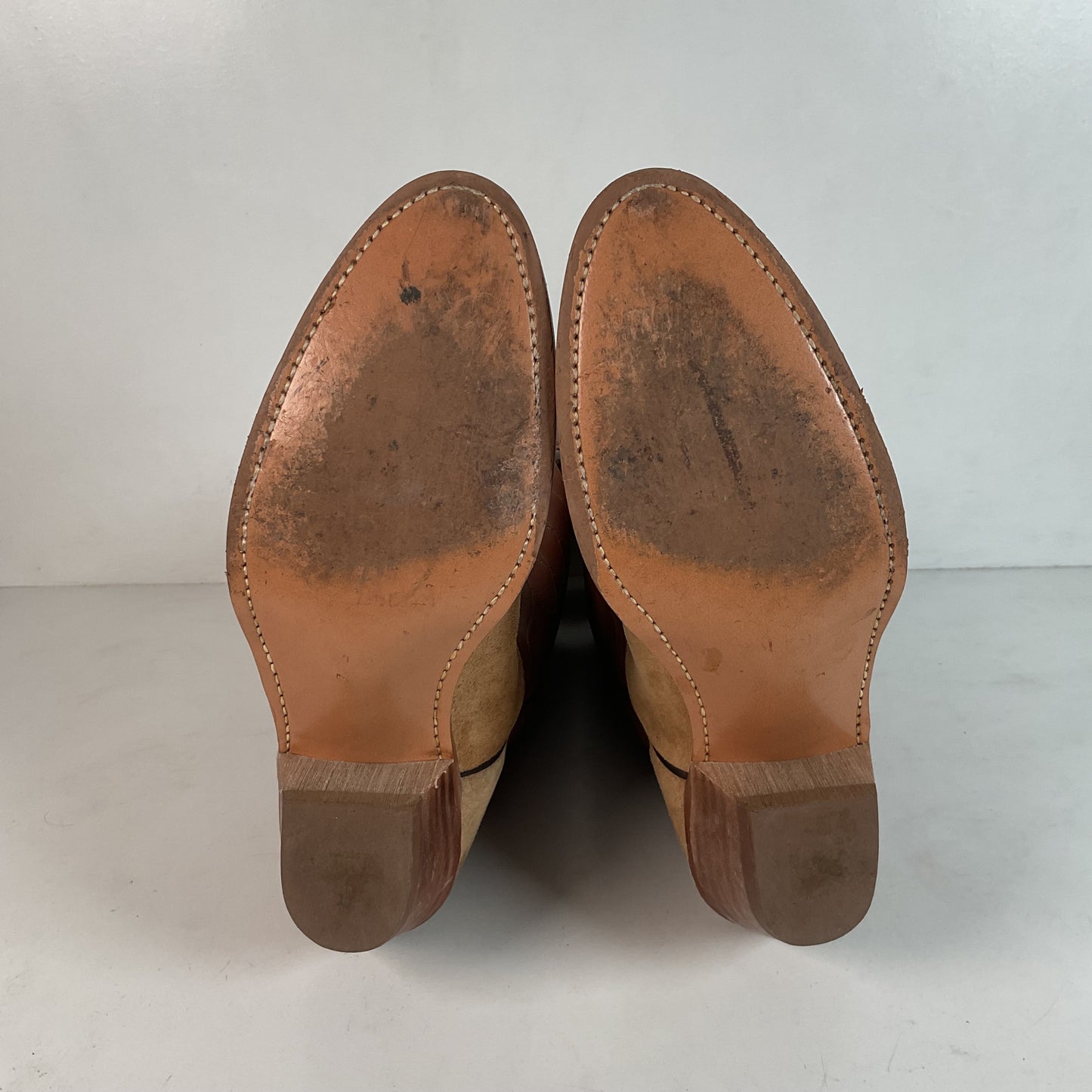 Vintage Dingo Acme Men’s Suede Rough Out Buckaroo Cowboy Boots 8 B USA Made