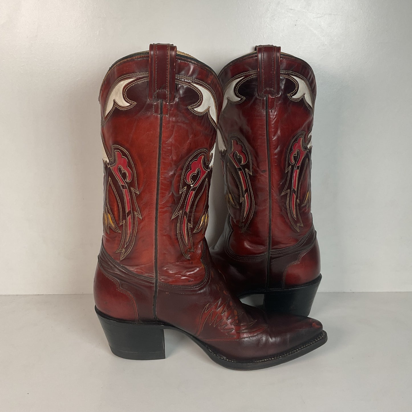 Texas Eagle Thunderbird Cowboy Boots 11 D Independence Day 4th Of July