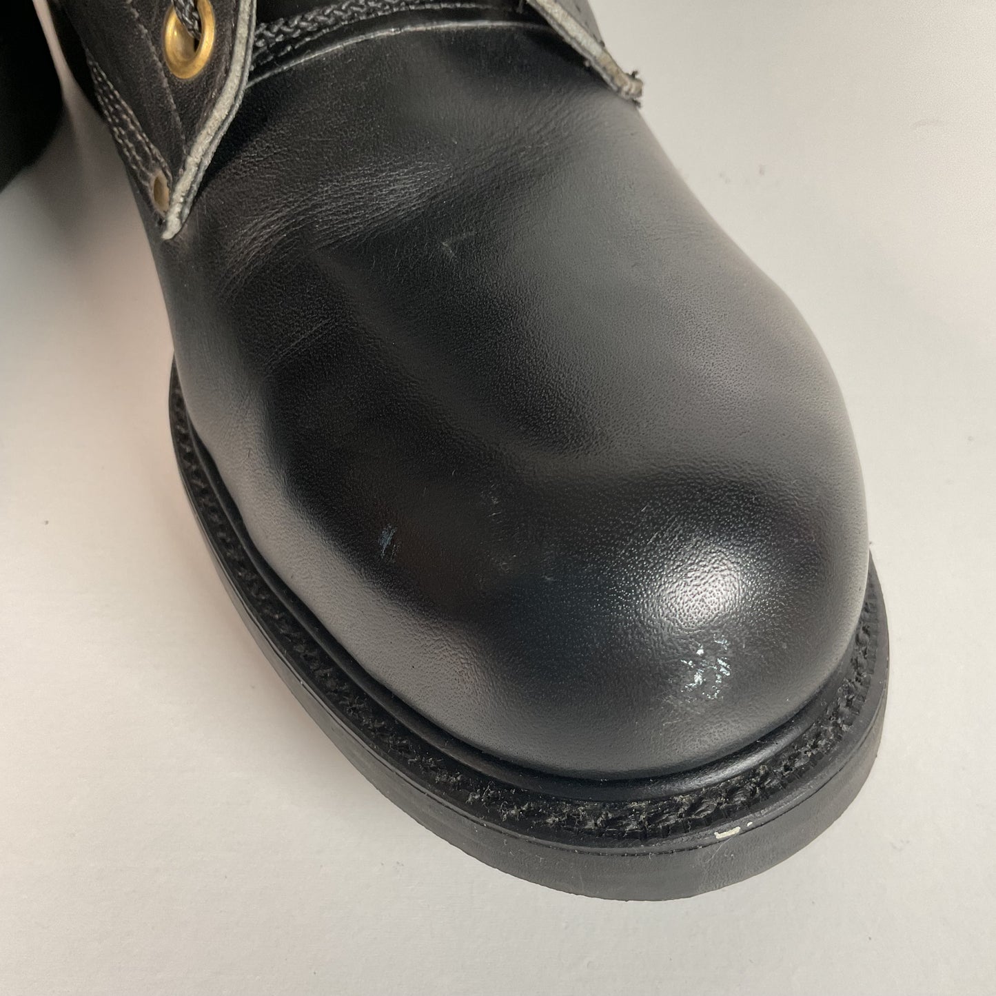 Vintage 1960s Leigh Linesman Boots 10 D USA Made Safety Toe