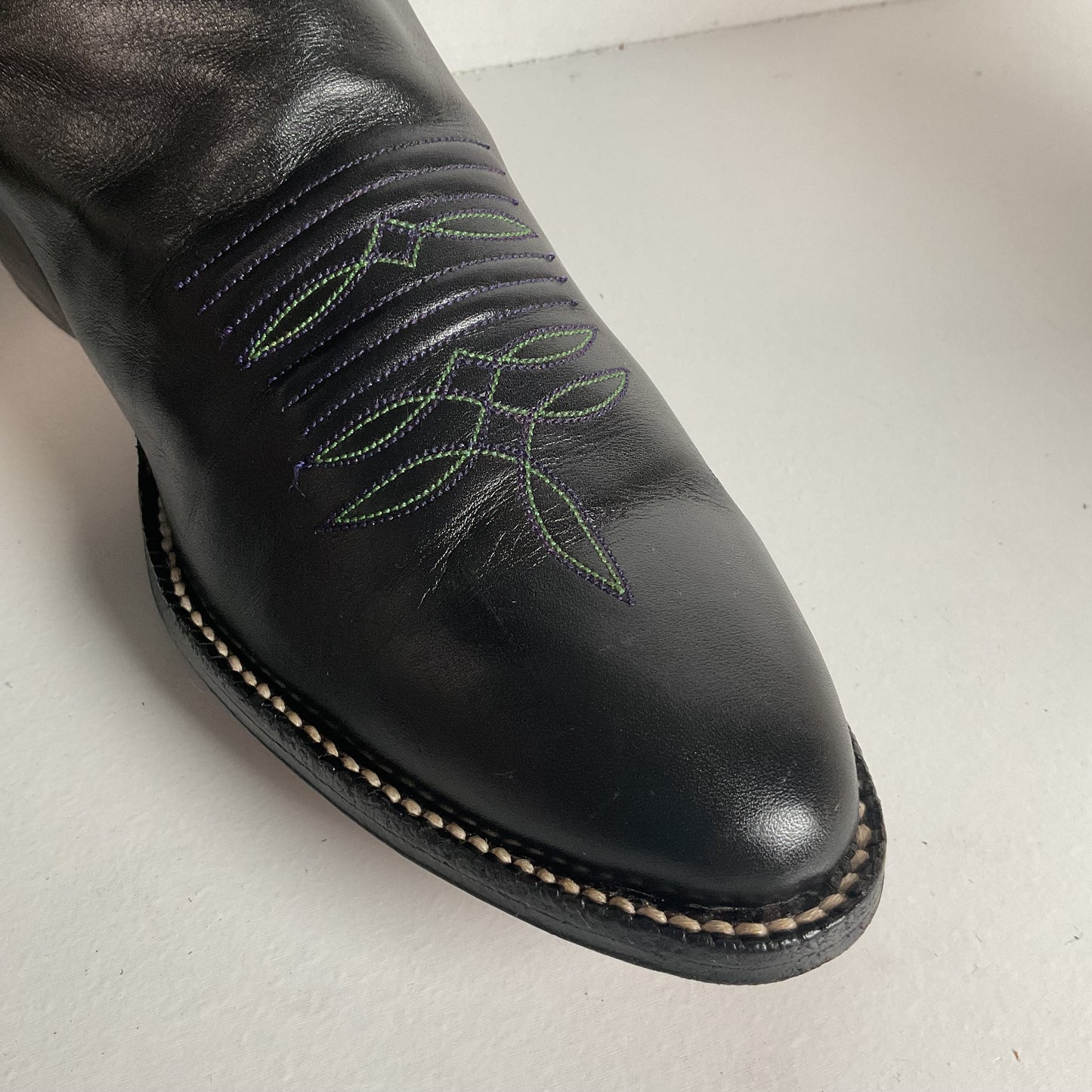 Vintage Rocky Carroll Grape Vine Cowgirl Boots 7 Custom Made