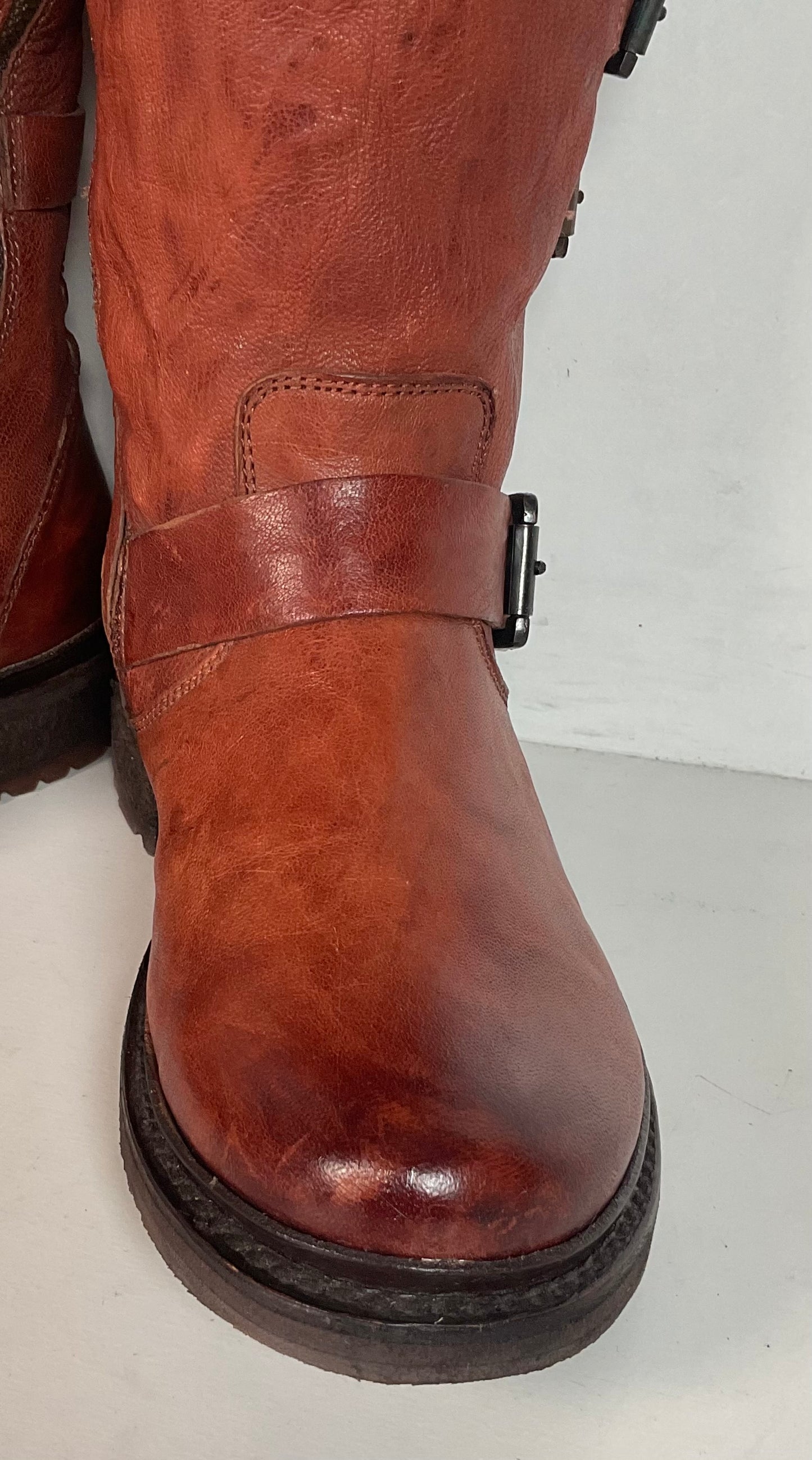Frye Women’s 14.5” Valerie Shearling Sherpa Harness Boots 6 B Winter