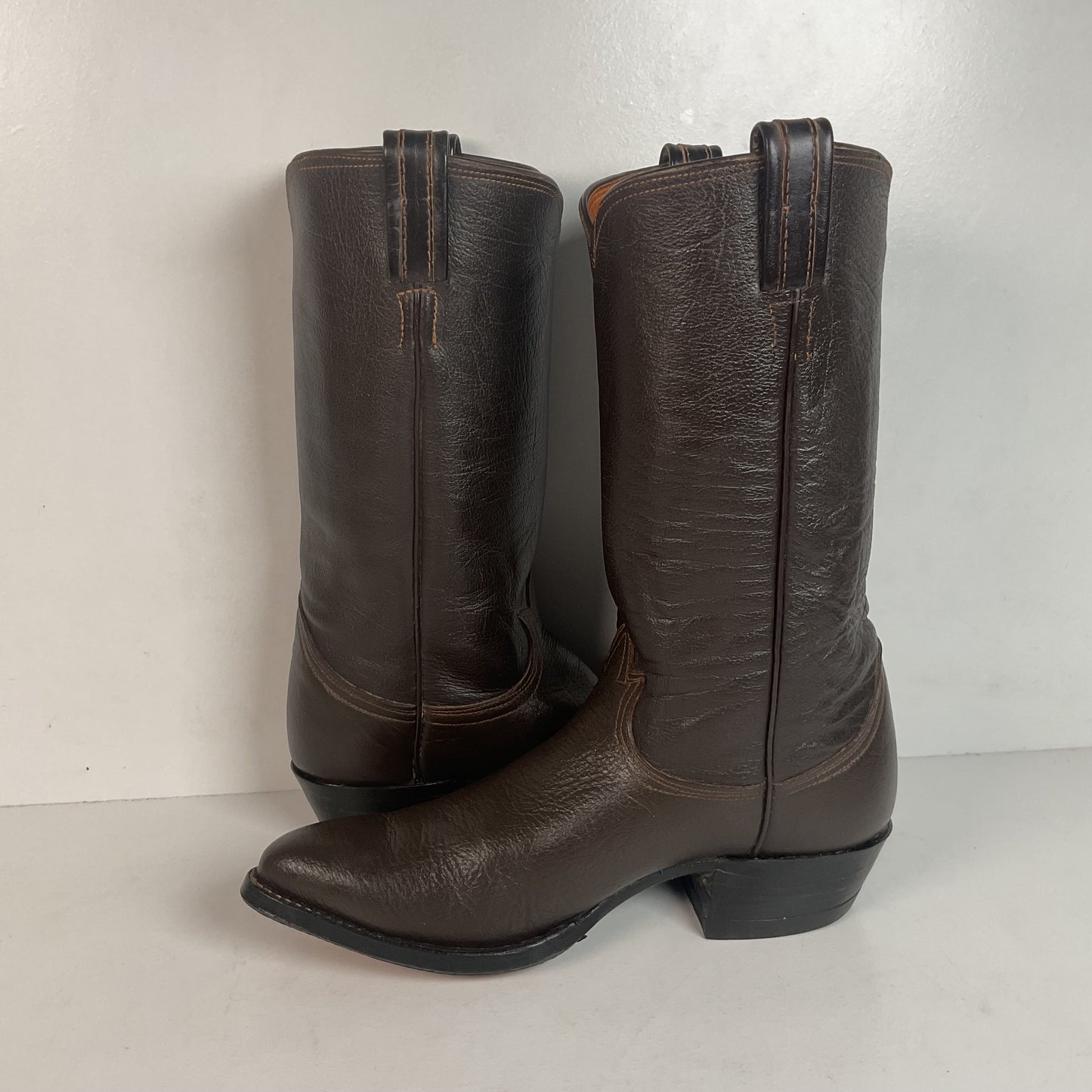 1960s Tony Lama Water Buffalo Cowboy Boots 8.5 D Gold Label Exotic