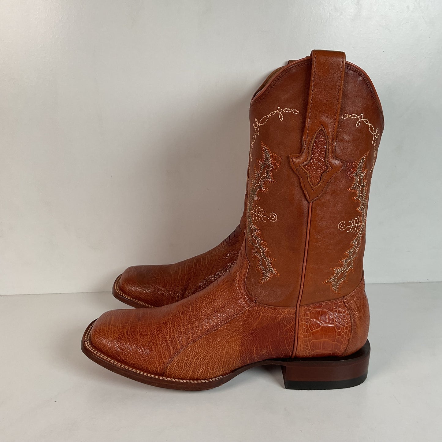 Lucchese for Resistol Ranch Ostrich Leg Roper Boots Men’s 10 B Exotic
