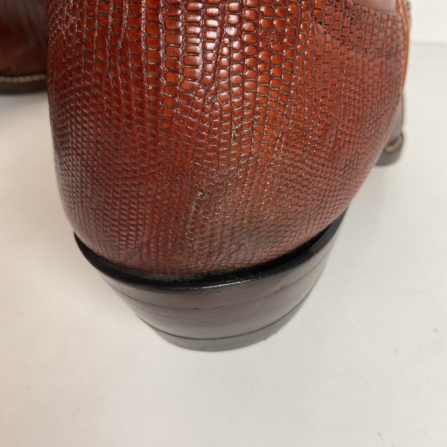 Vintage 1970s Tony Lama Teju Lizard Cowboy Boots 10.5 D Recraft