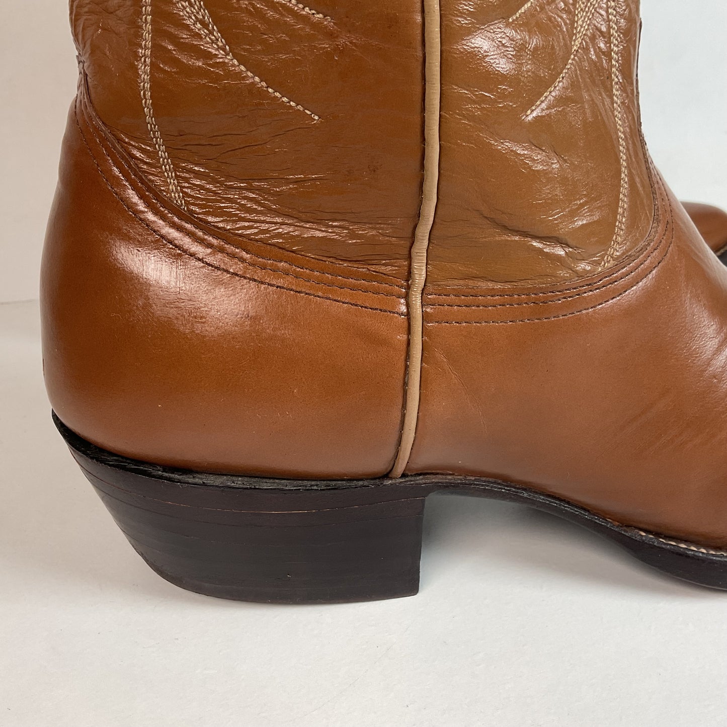 Vintage Nocona Calfskin Cowboy Boots 12 D Old Black Label