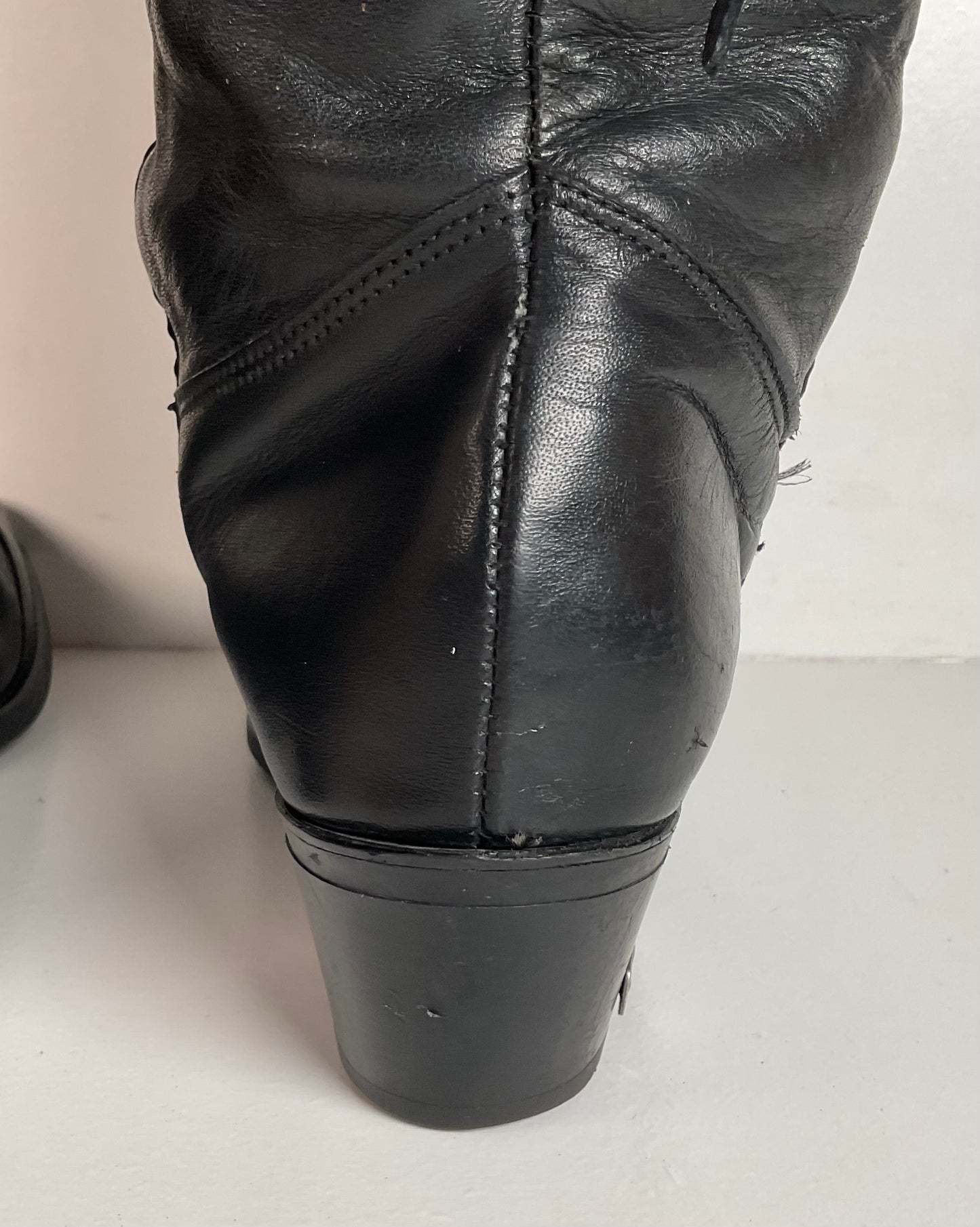 Vintage Women’s Harley Davidson Tall Lace Up Boots 10 M USA Made