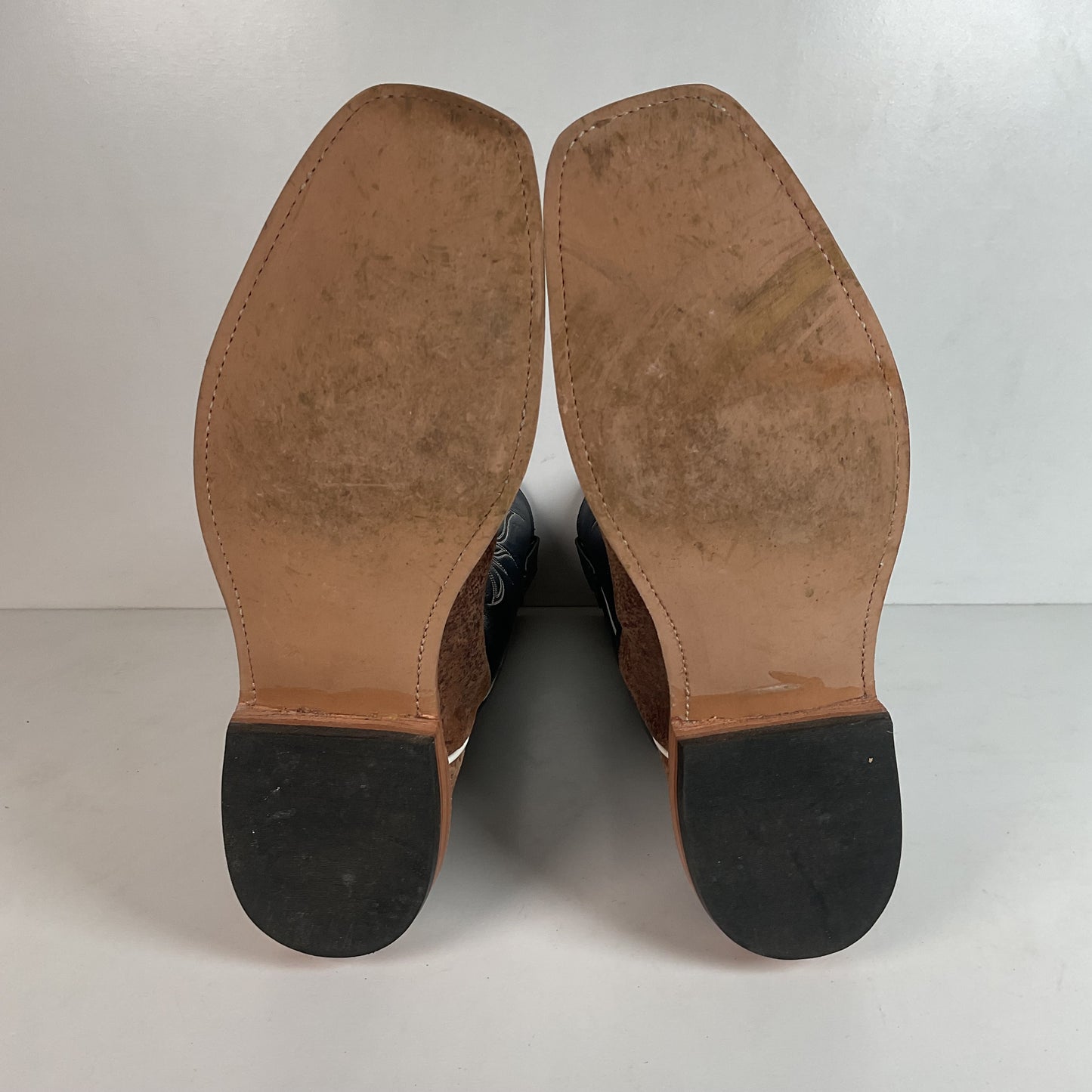 Olathe Pig Skin Suede Cowboy Boots 18 B (Narrow) Rough Out Custom