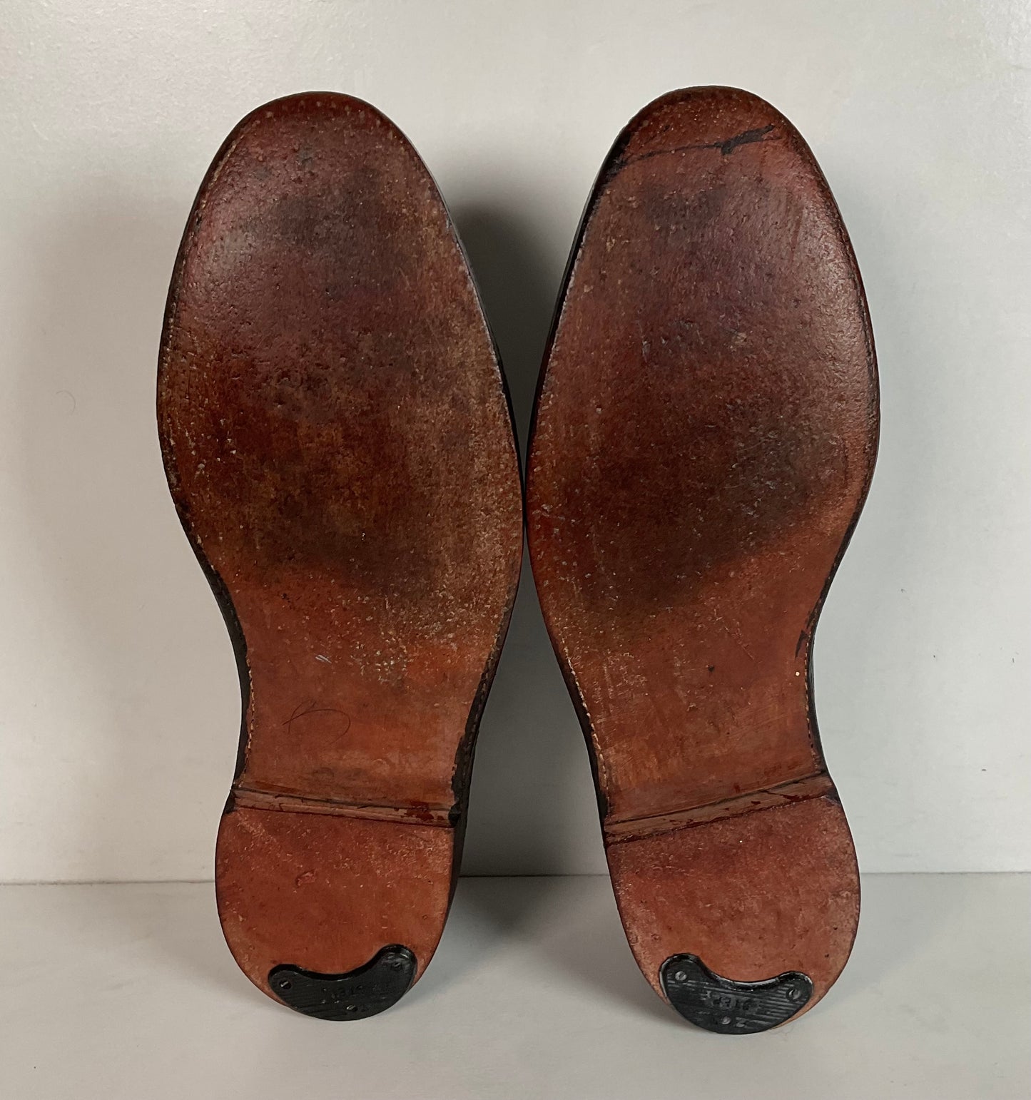 Early Florsheim Imperial Kenmoor Derby Shoes 10 C Shell Cordovan