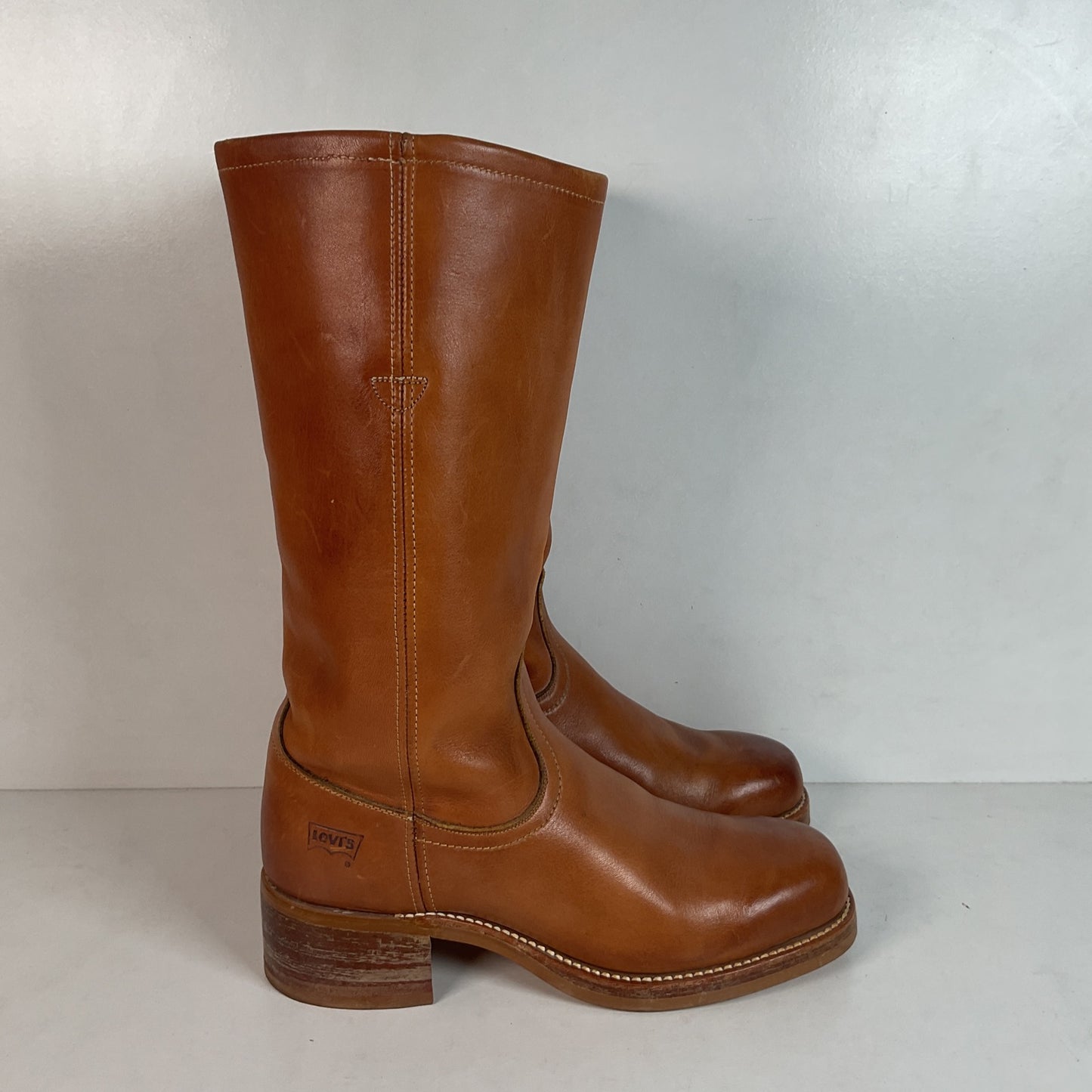Vintage Levi’s Men’s Soft Leather Campus Boots 9.5 Chunky 70s USA Made