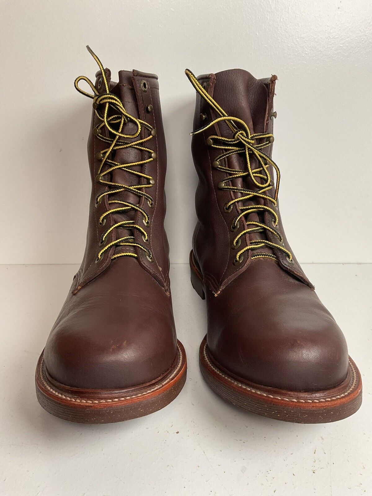 Vintage Chippewa Cork Sole Leather Boots 14 E Old Label Soft Toe