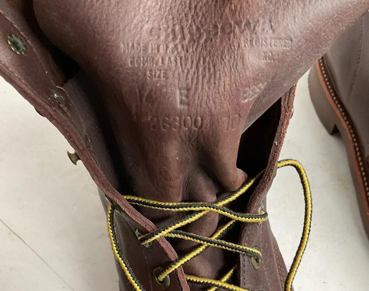 Vintage Chippewa Cork Sole Leather Boots 14 E Old Label Soft Toe