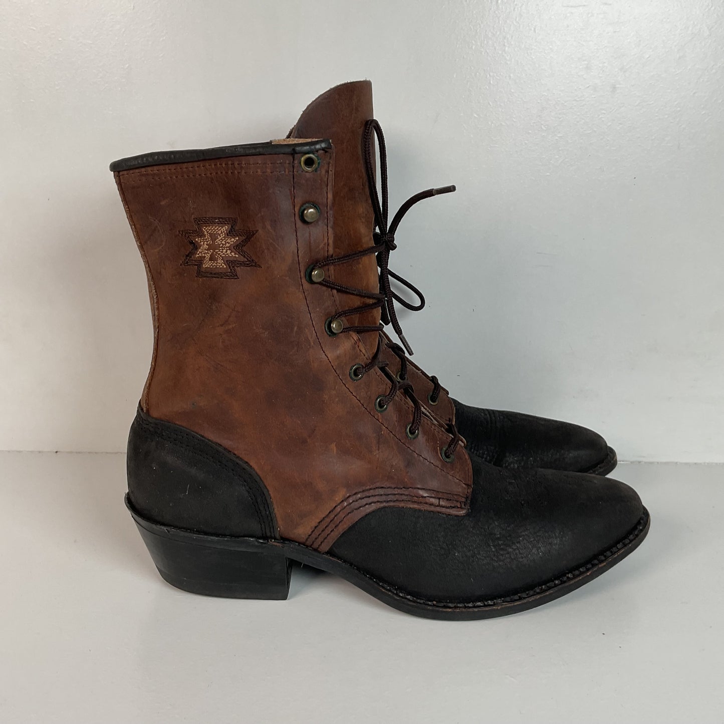 Vintage Women’s Abilene Granny Packer Boots 9.5 M USA Made