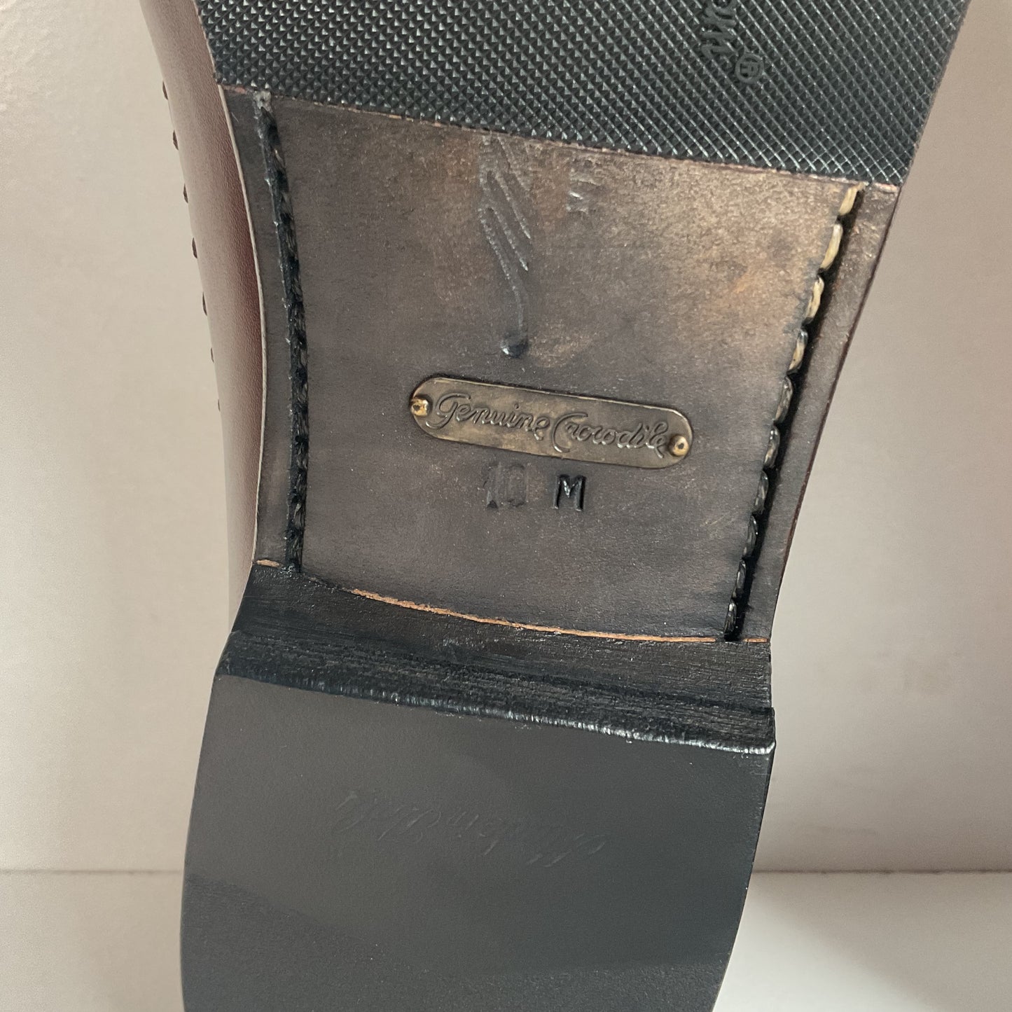 Recrafted Mezlan Crocodile Tassel Loafers 10 M Moc Toe
