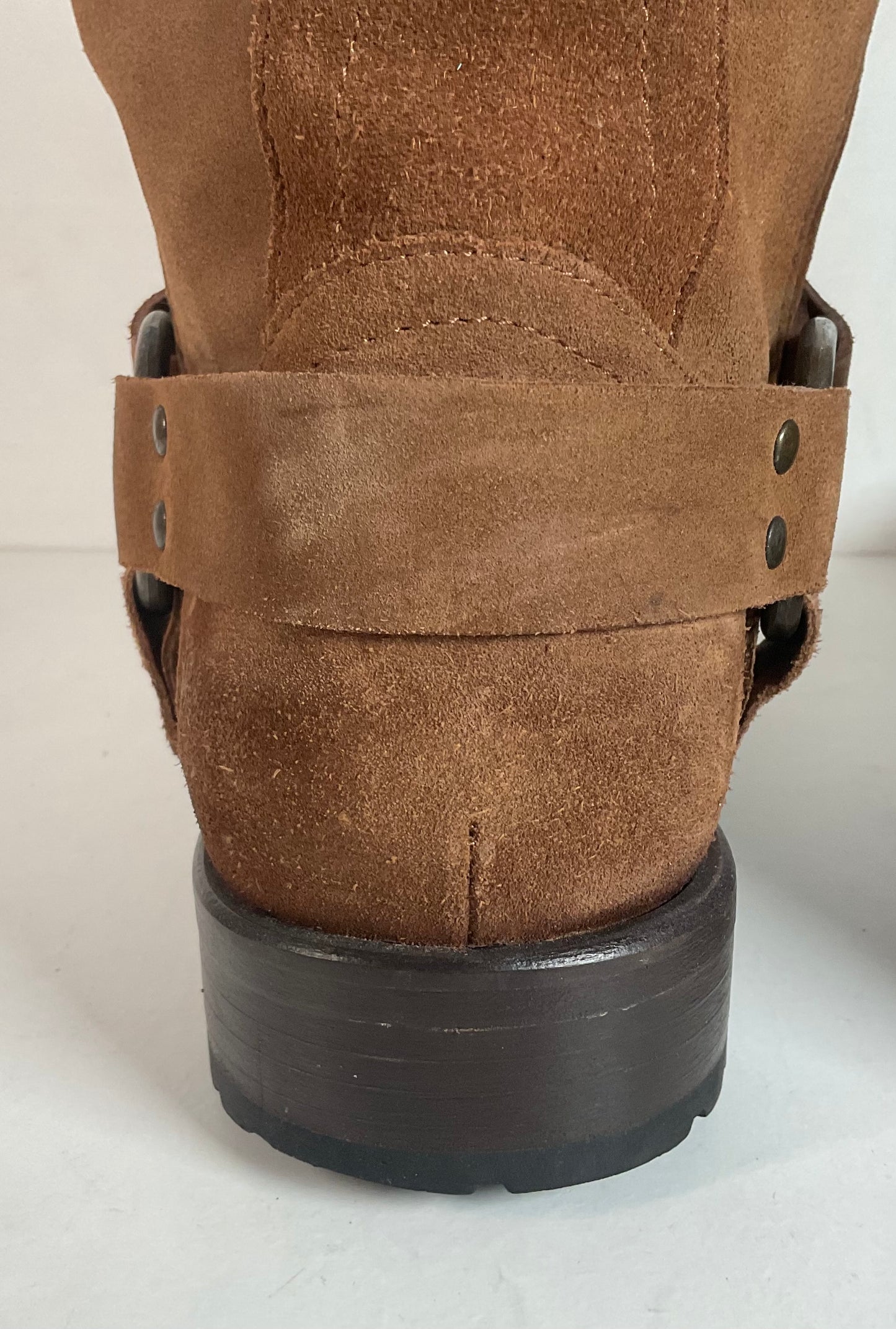 Frye Men’s Suede Engineer Harness Boots 10 D Brown