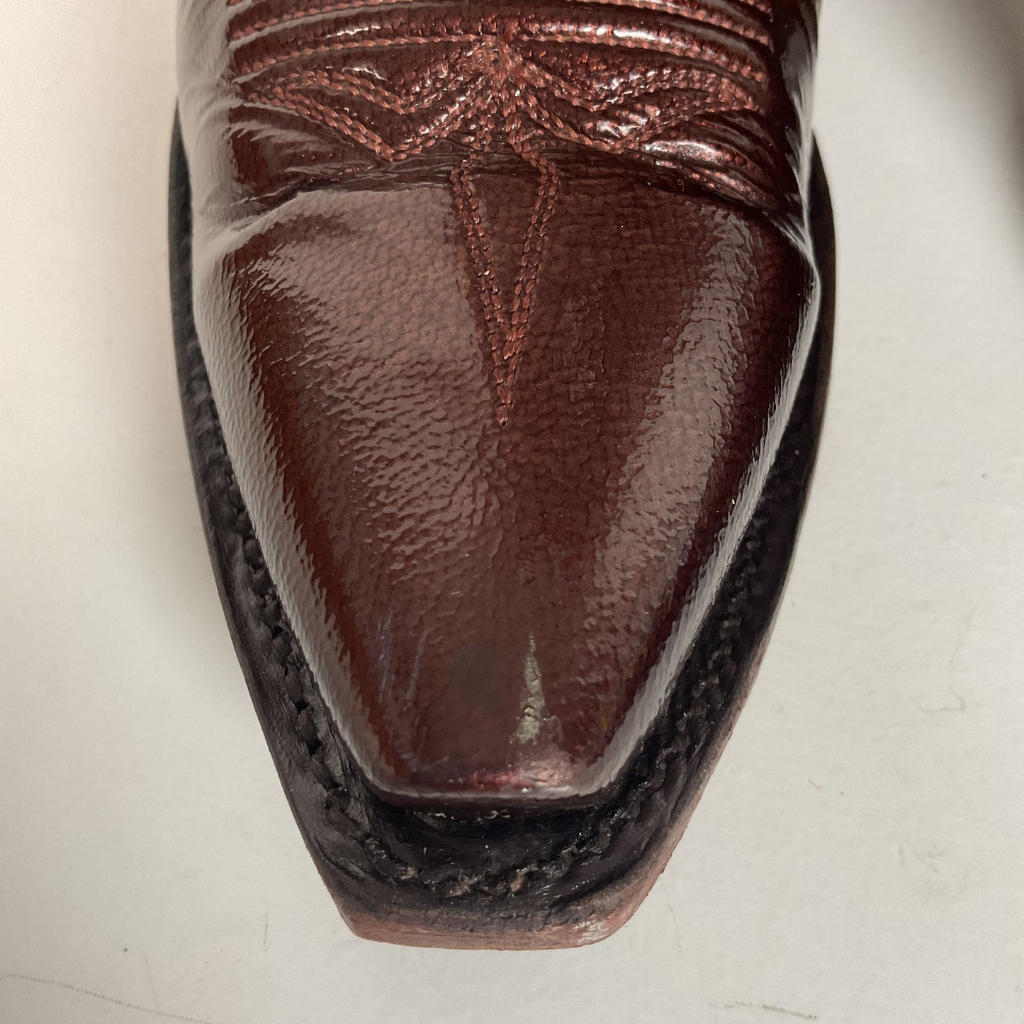 Lucchese 1883 Glossy Patent Leather Cowgirl Boots 6 B USA Madw