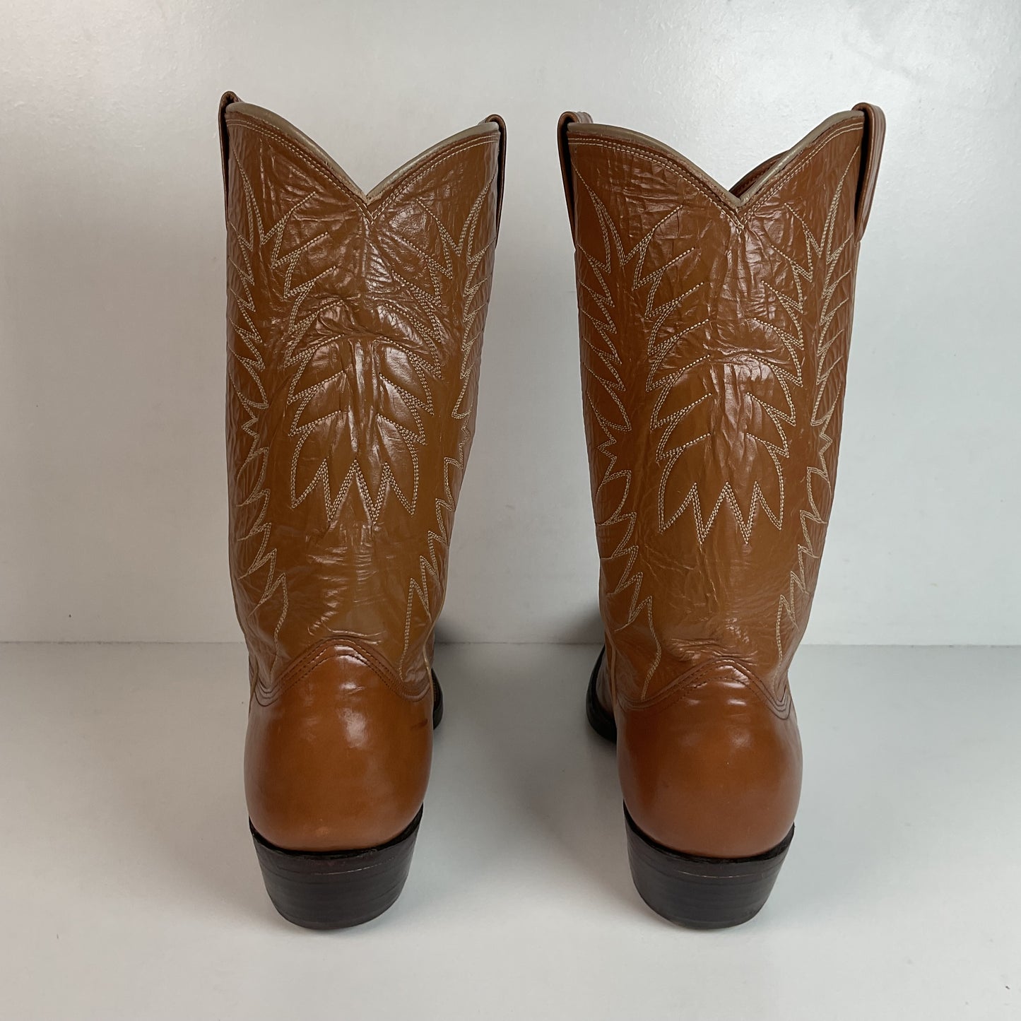 Vintage Nocona Calfskin Cowboy Boots 12 D Old Black Label