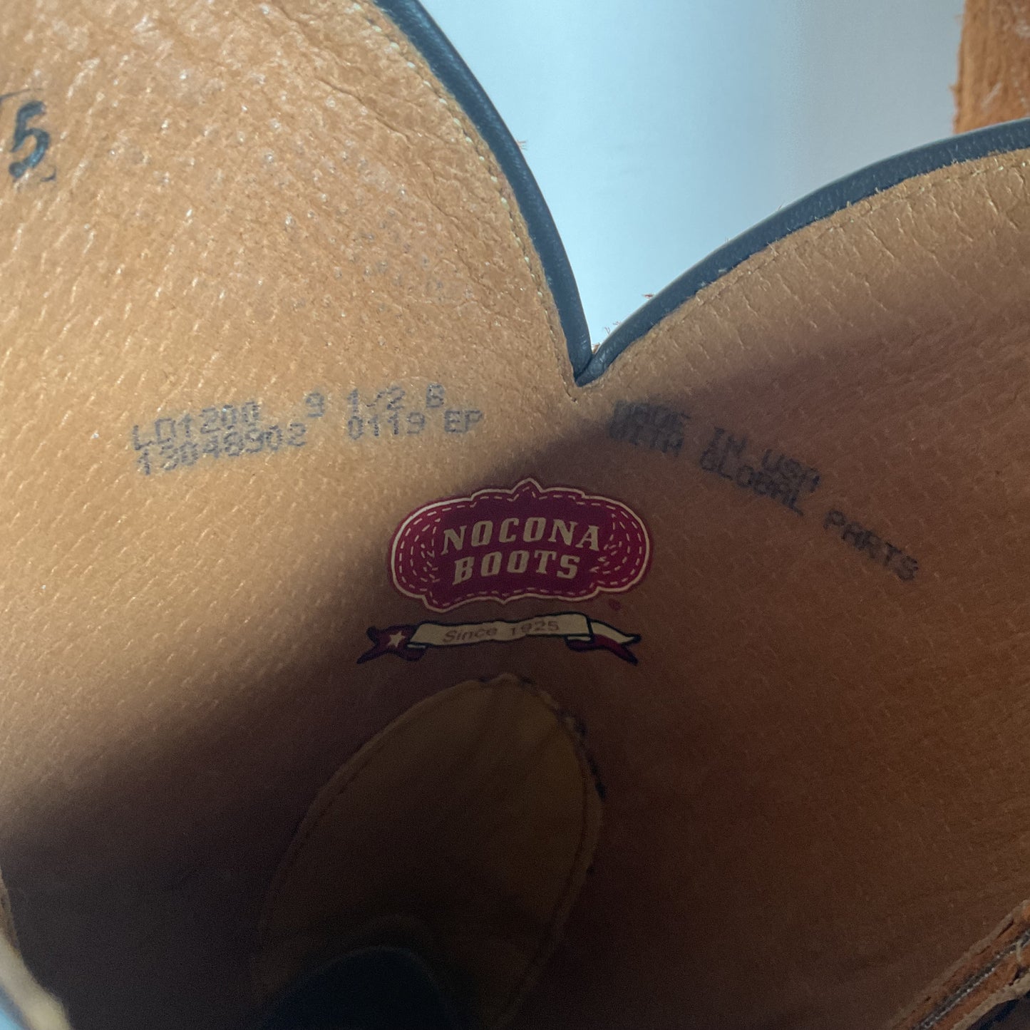 Nocona Rough Out Suede Cowgirl Boots 9.5 B USA Made
