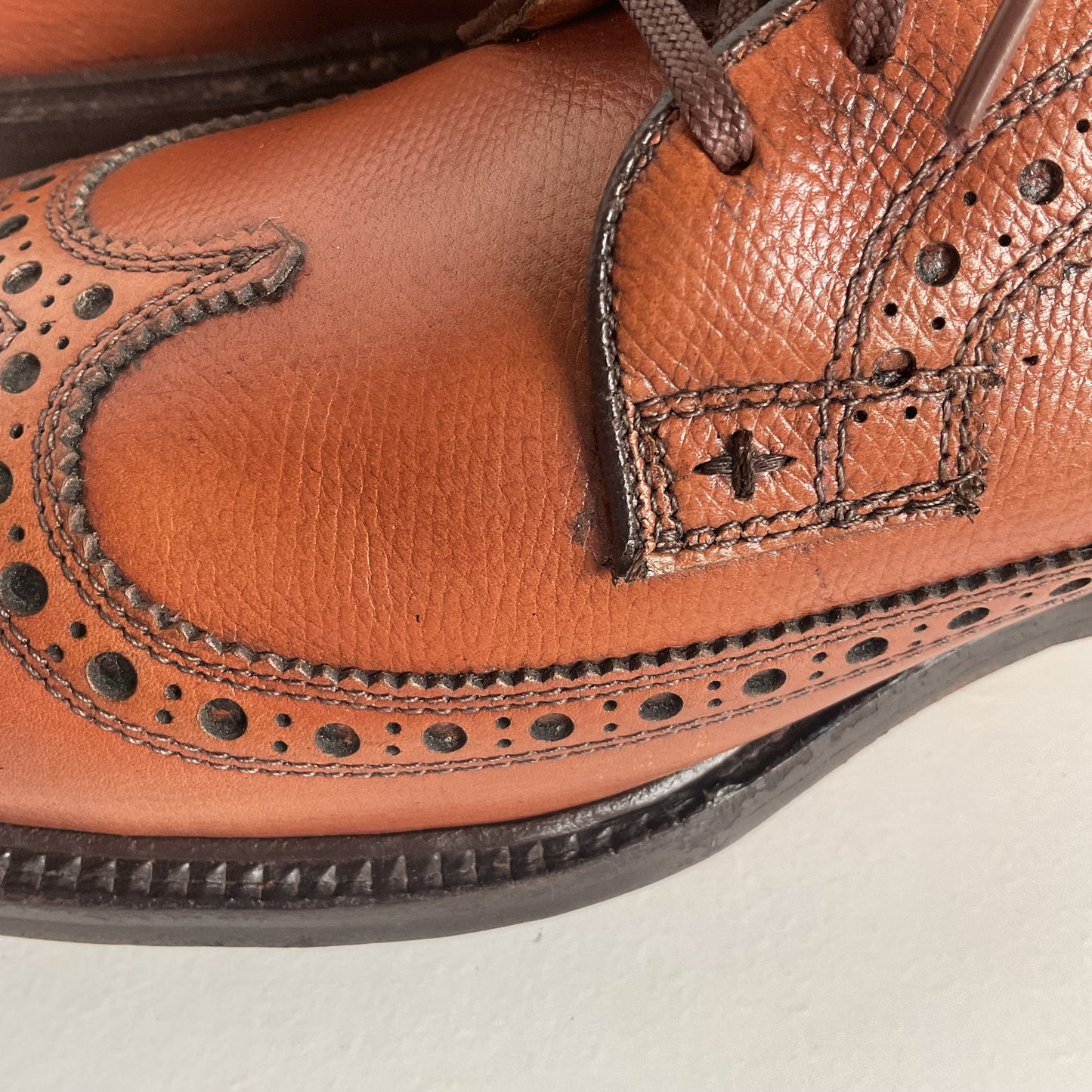 Vintage 1970s Nettleton Longwing Derby Shoes 8.5 D USA Made