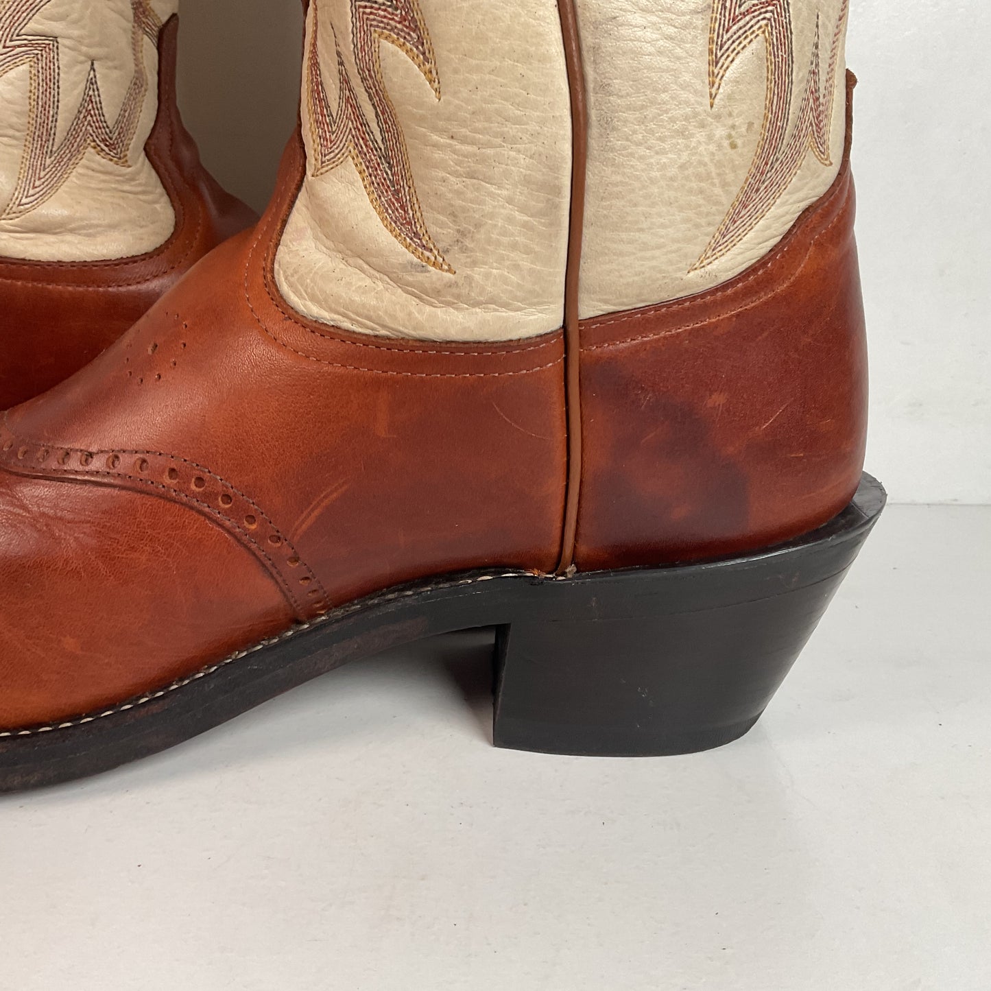 Tony Lama Buckaroo Cowboy Boots 12 D USA Made Sunset Renegade