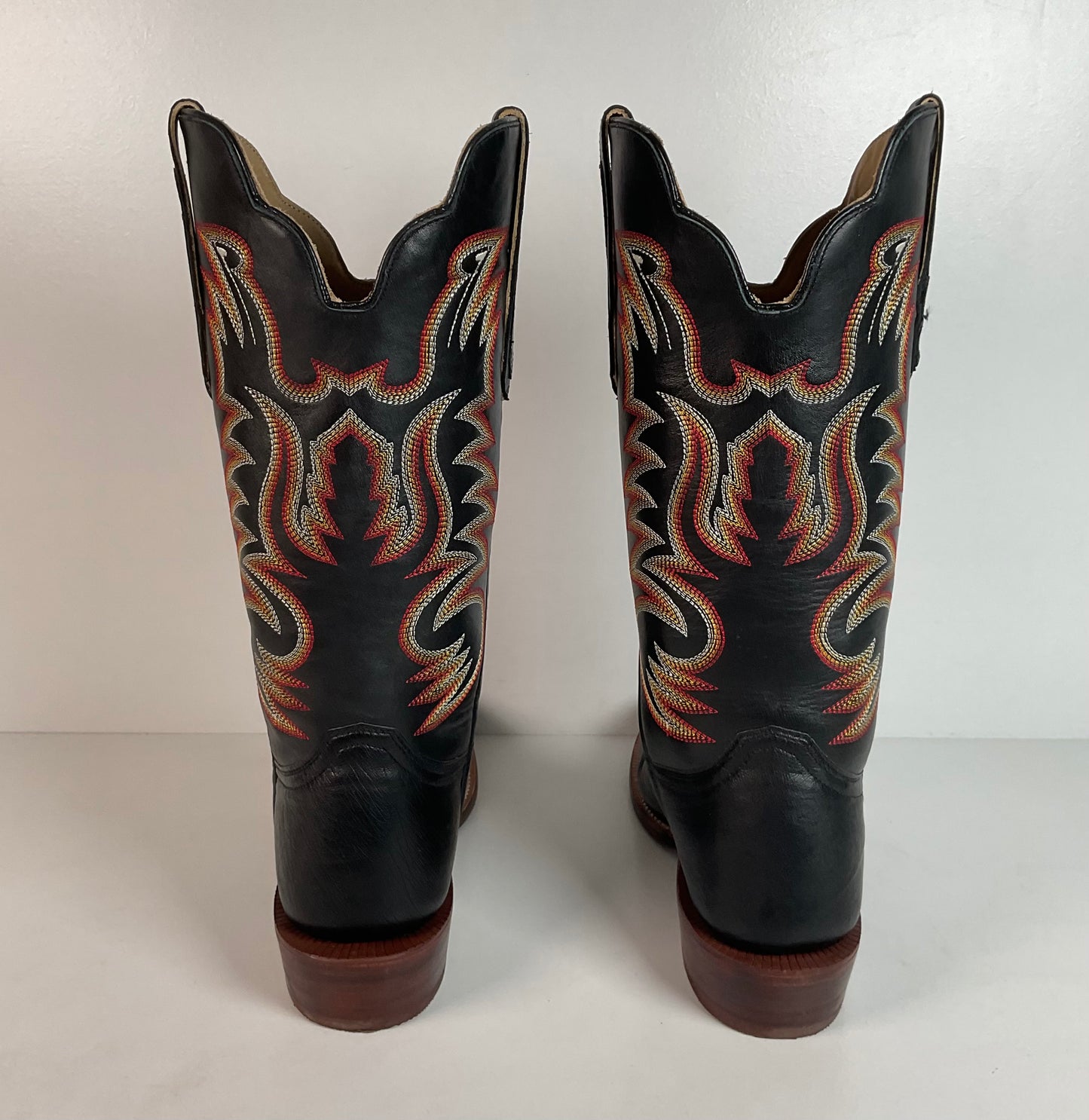 R. Watson Smooth Ostrich Cowboy Boots | Exotic | Black | Men’s 9 D