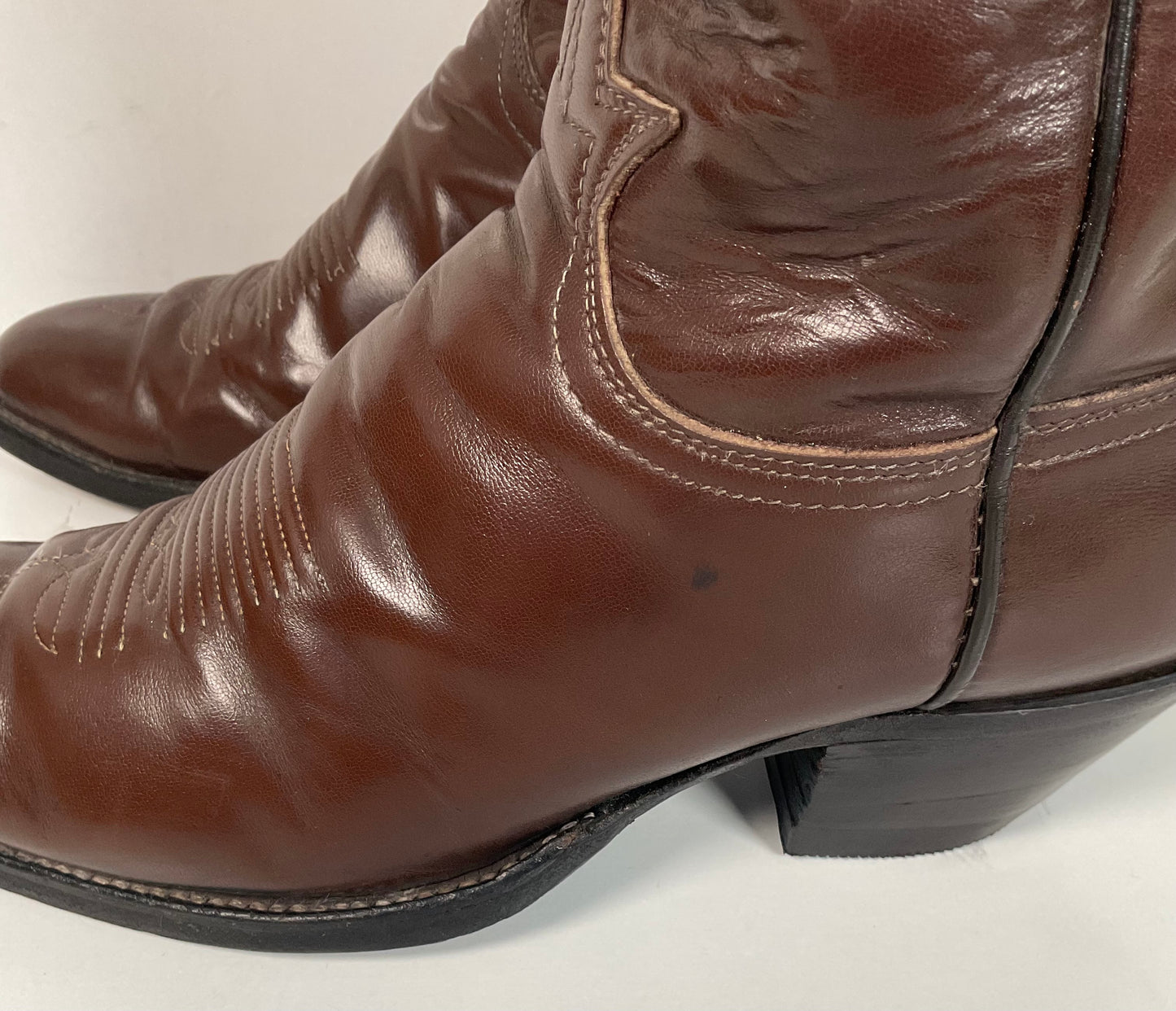 Vintage 1960s Tony Lama Tall Buckaroo Boots 9.5 D Gold Label