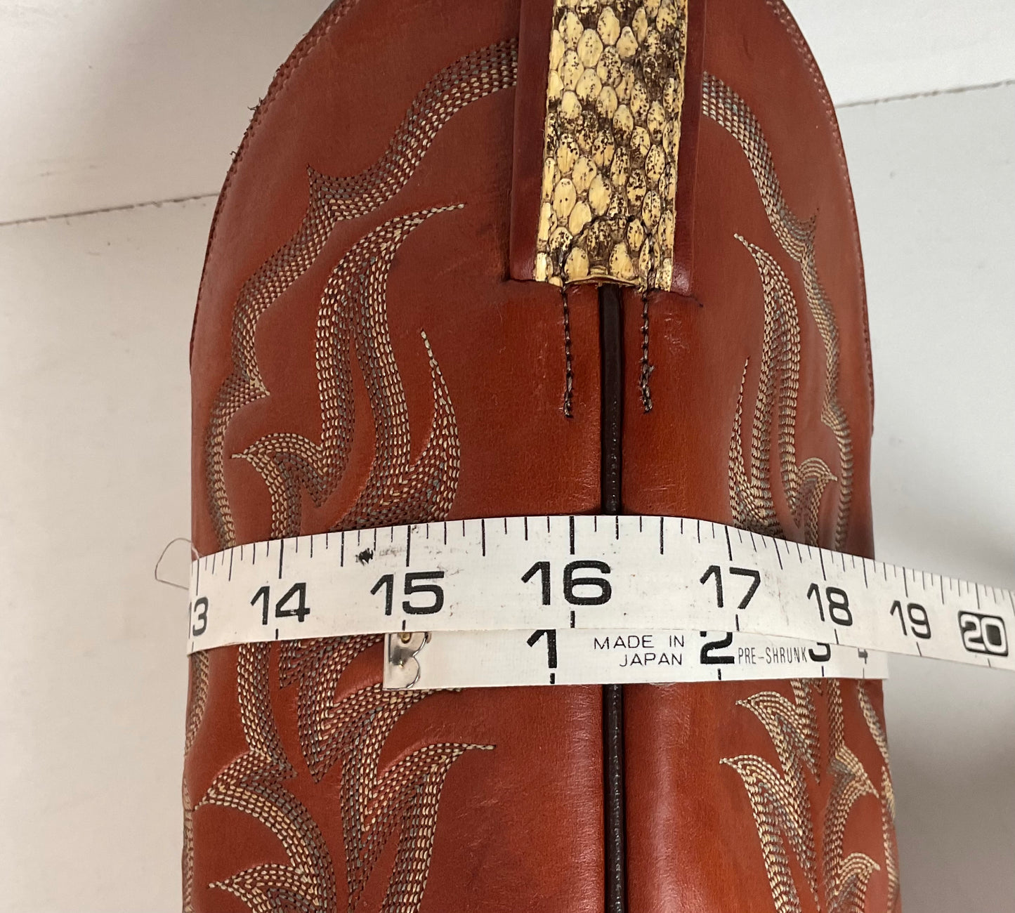 Vintage Tony Lama Rattlesnake Wingtip Cowboy Boots 10 D Diamondback Snakeskin
