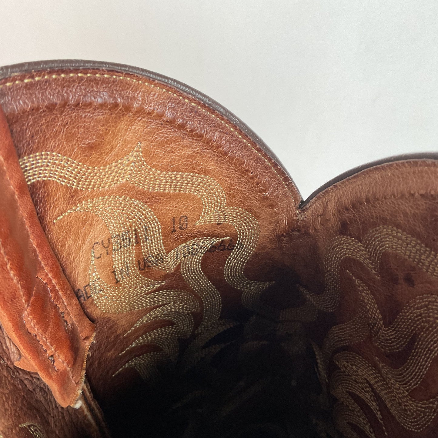 Vintage Tony Lama Rattlesnake Wingtip Cowboy Boots 10 D Diamondback Snakeskin