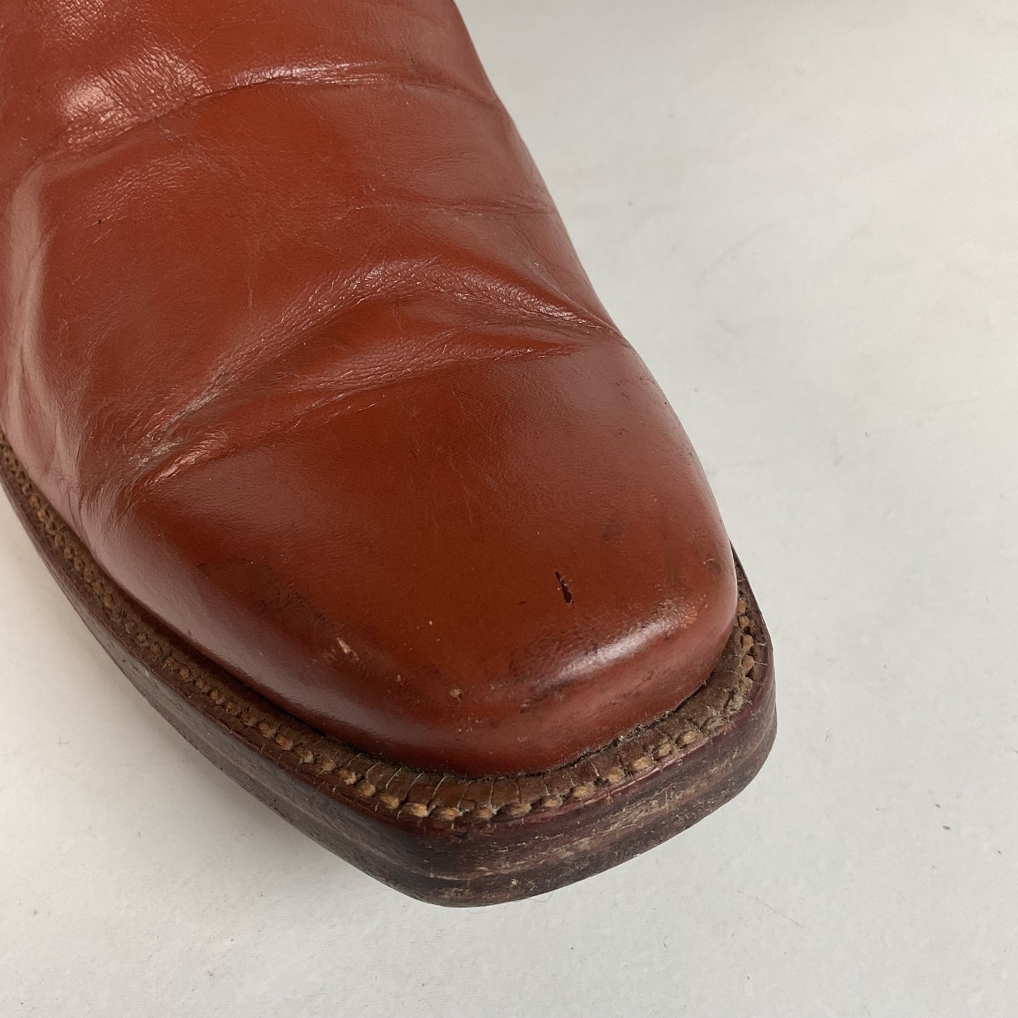 Vintage Tony Lama Gold Label Cowboy Boots 9.5 B John Wayne Toe