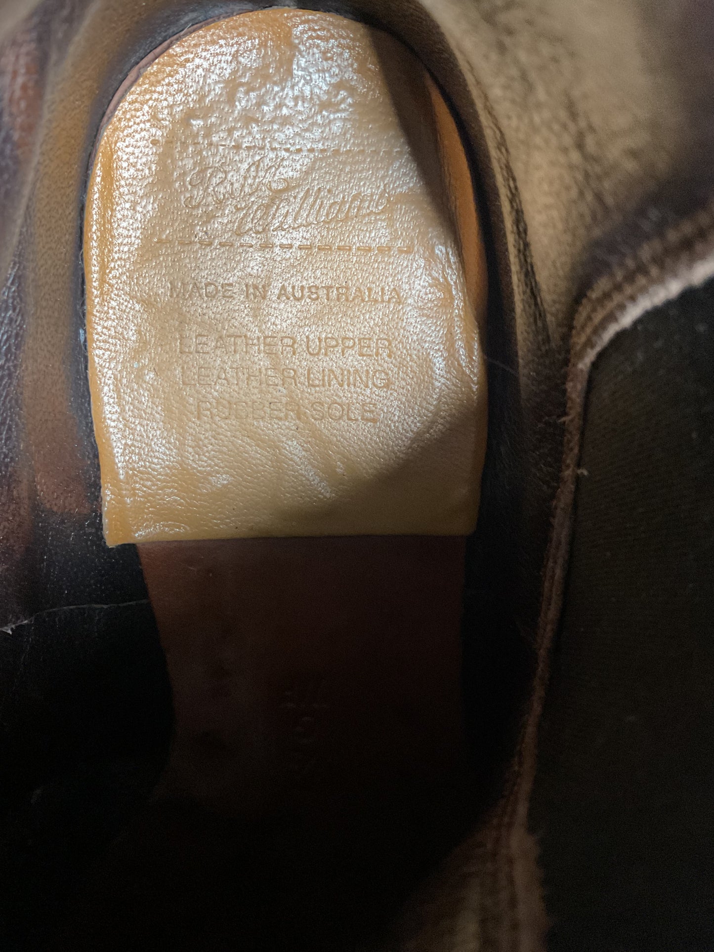 RM Williams Women’s Chelsea Leather Boots 4.5 G | 5.5 US Australia