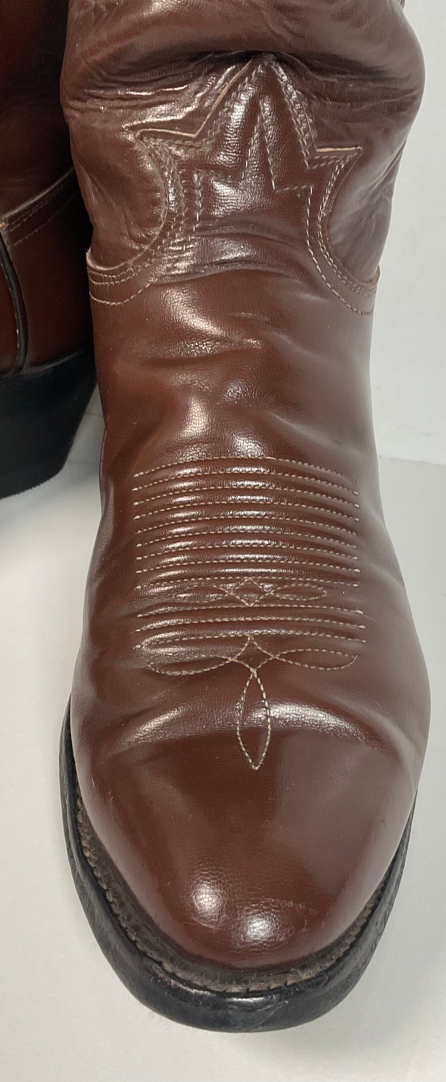 Vintage 1960s Tony Lama Tall Buckaroo Boots 9.5 D Gold Label