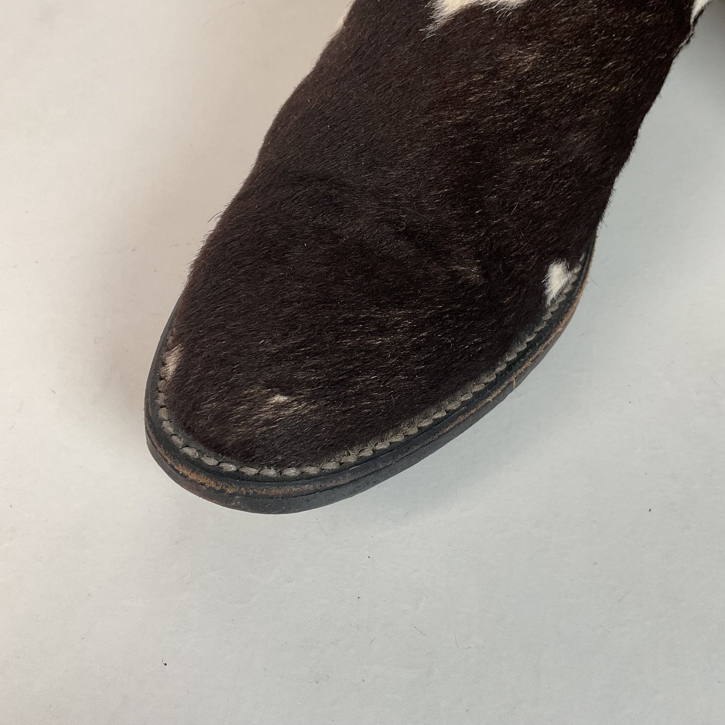 Vintage Larry Mahan Cow Hair Cowgirl Pony Boots 8 B