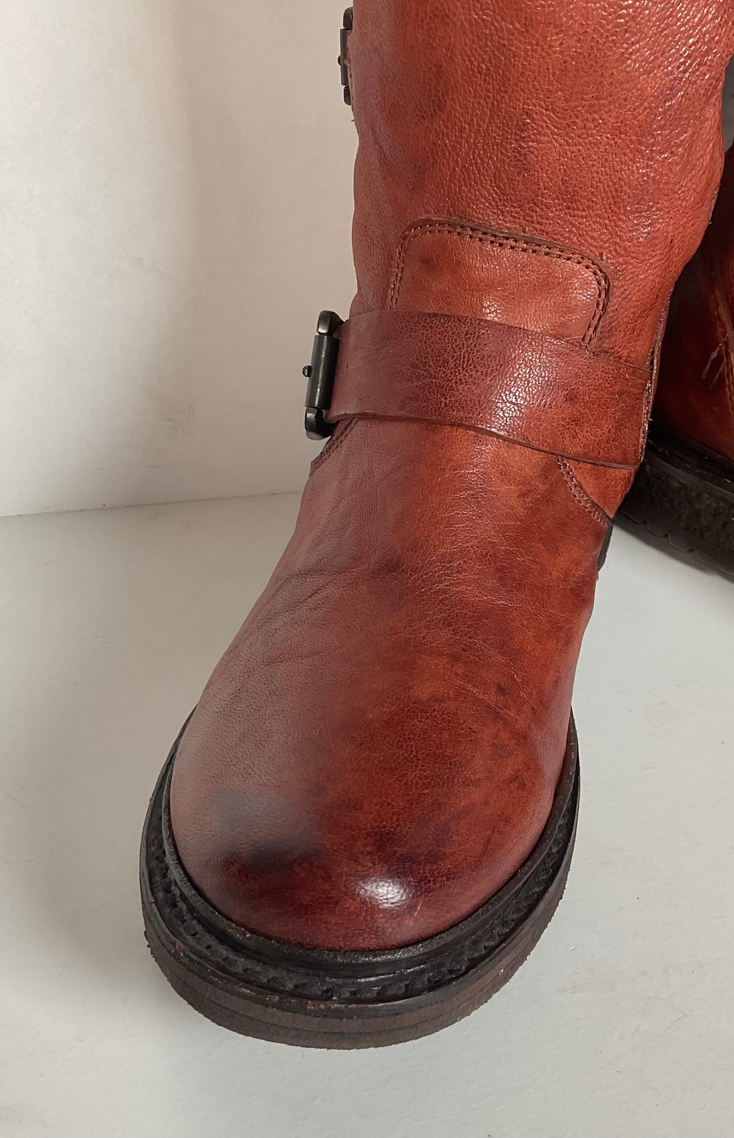 Frye Women’s 14.5” Valerie Shearling Sherpa Harness Boots 6 B Winter