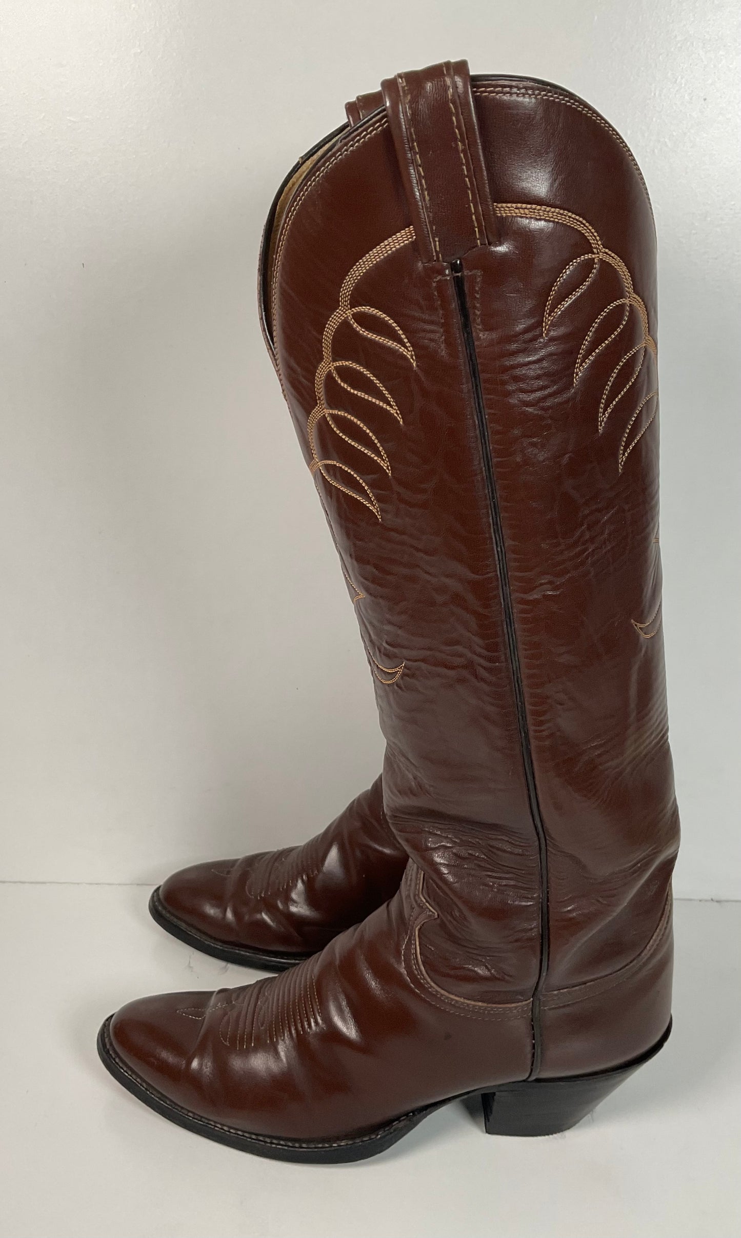 Vintage 1960s Tony Lama Tall Buckaroo Boots 9.5 D Gold Label