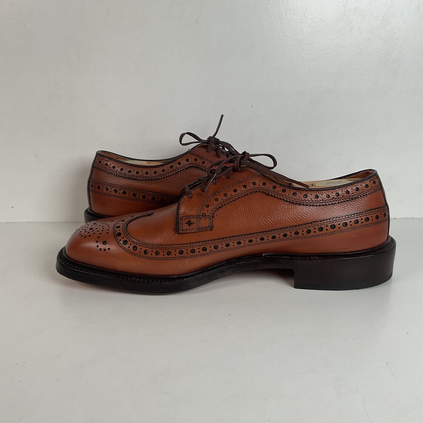 Vintage 1970s Nettleton Longwing Derby Shoes 8.5 D USA Made