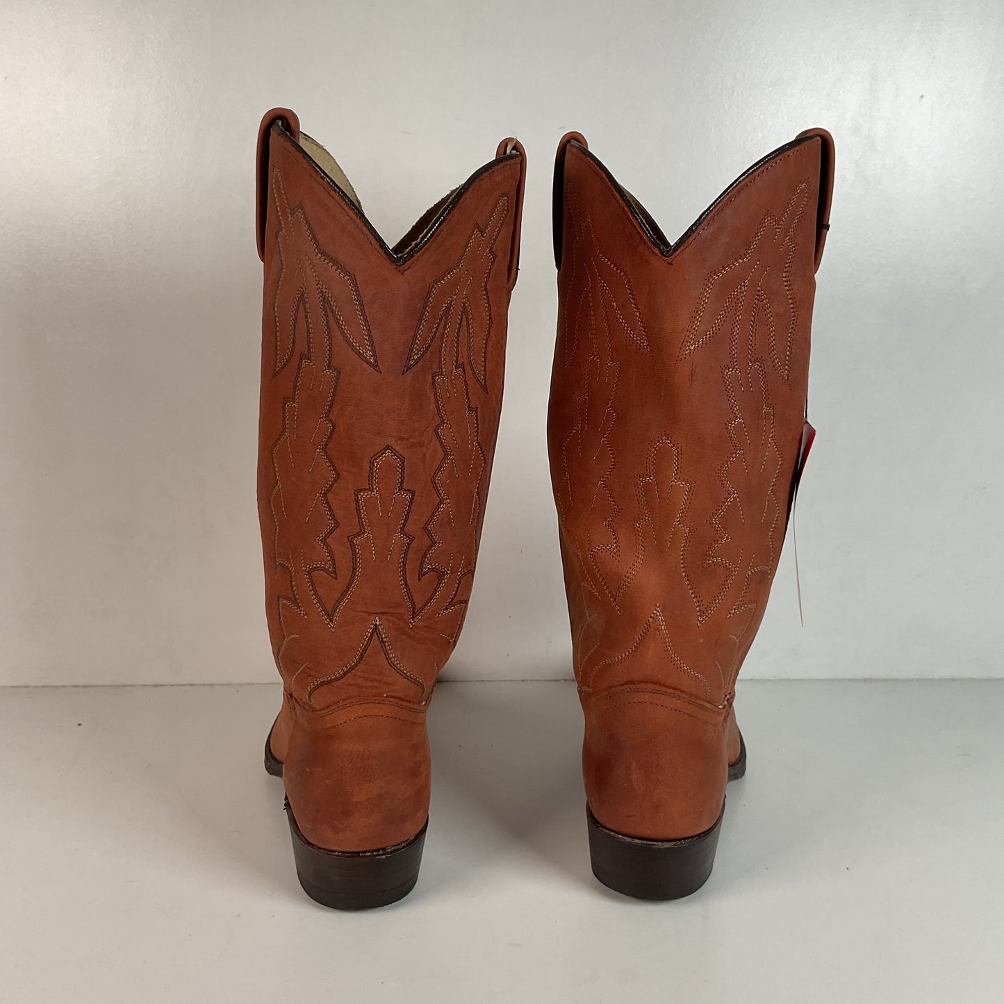 Vintage Dan Post X Marlboro Cowgirl Boots 9 M USA Made Nubuck Suede