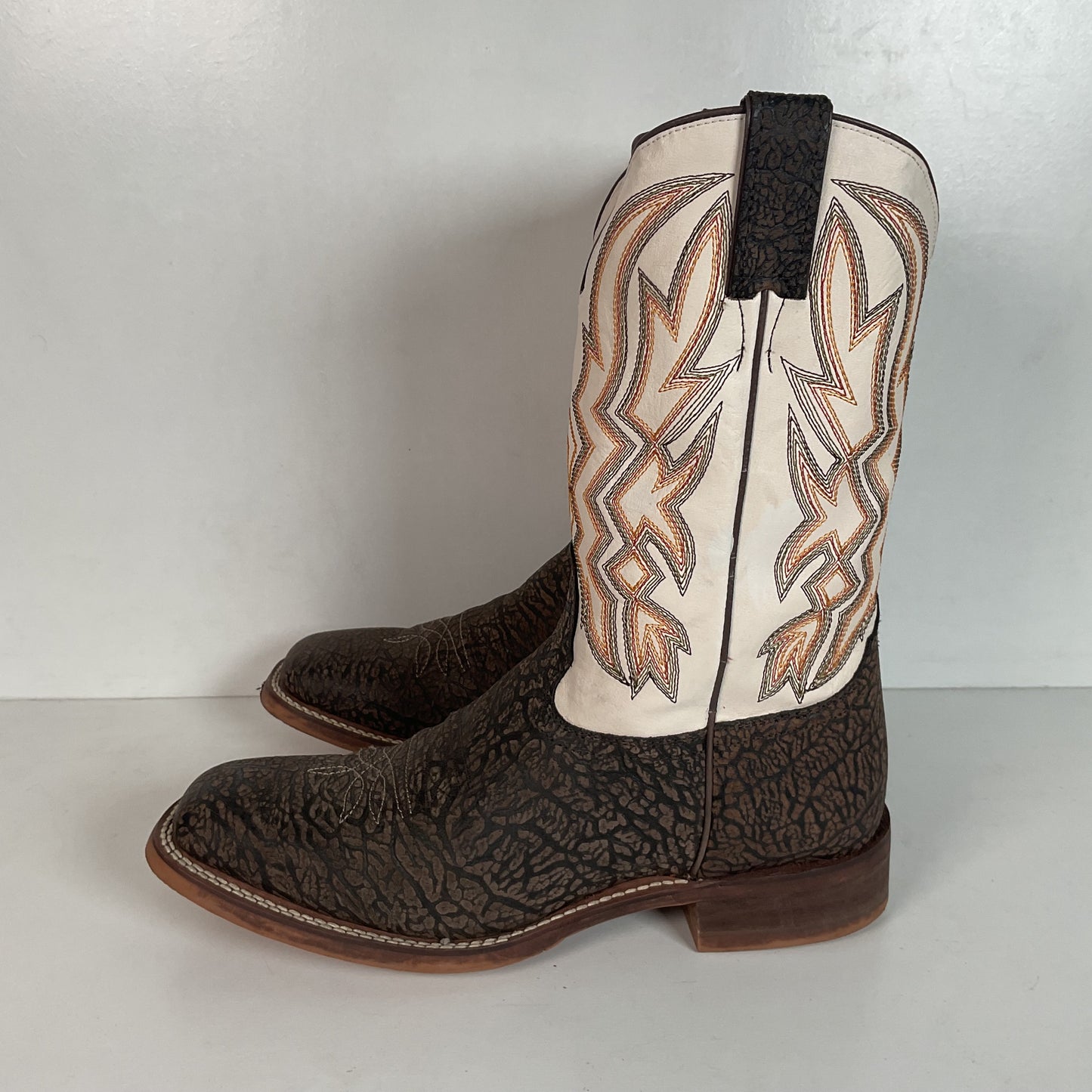 Nocona Deputy Chocolate Pig Roper Boots 9.5 D Cowboy