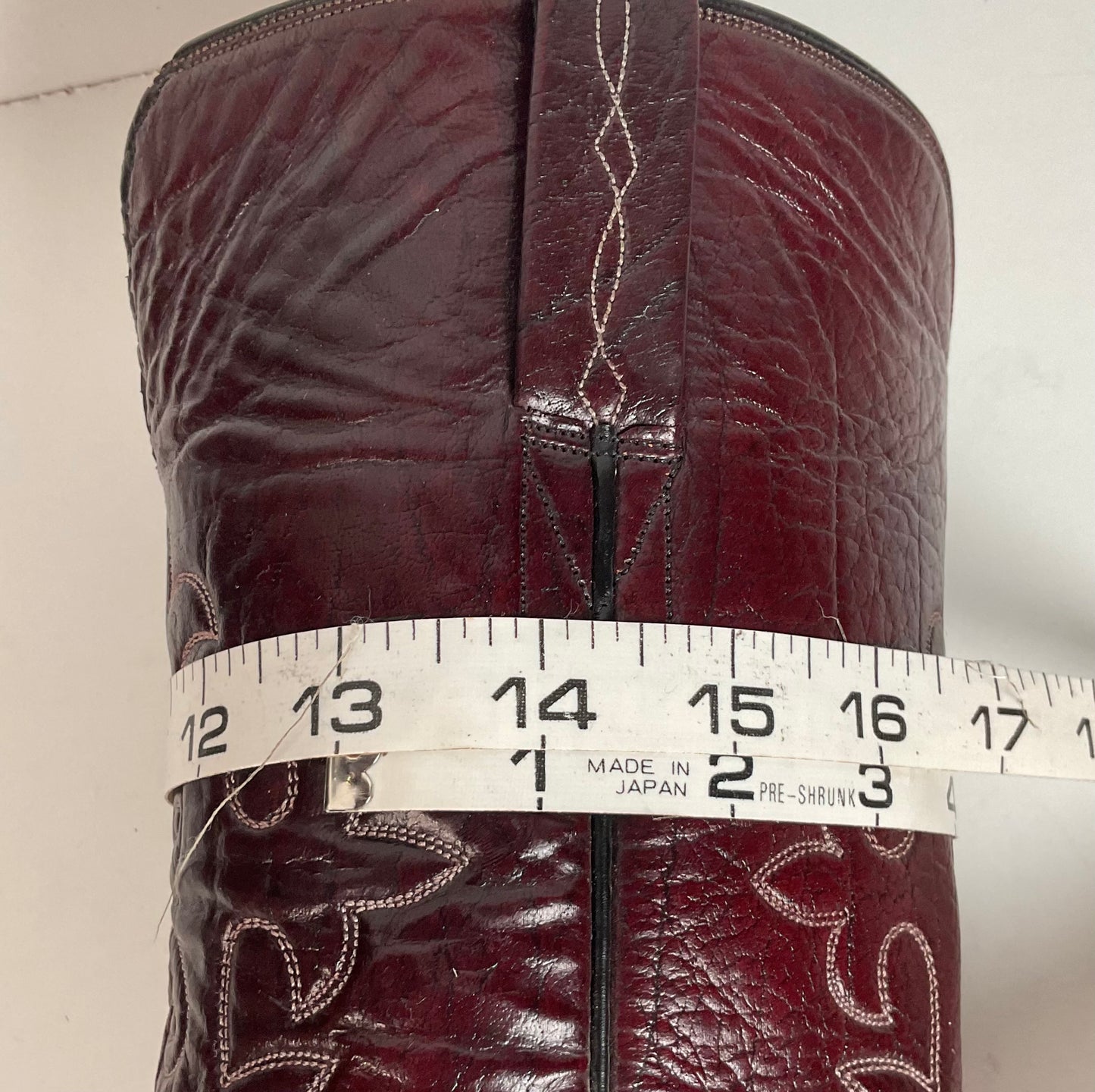 Lucchese San Antonio Black Cherry Ostrich Cowboy Boots Men’s 7.5 | Women’s 8.5