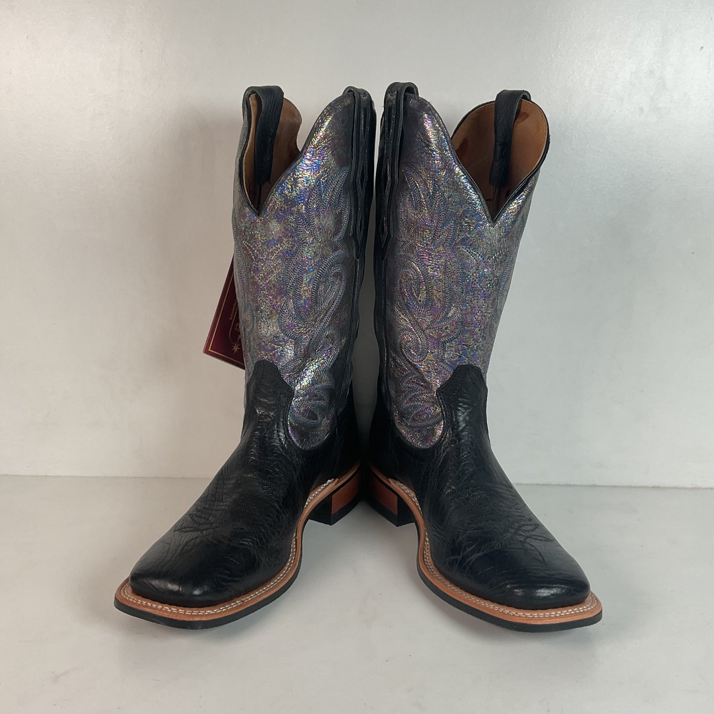 Boulet Women’s Iridescent Cowgirl Boots 9 C Square Toe