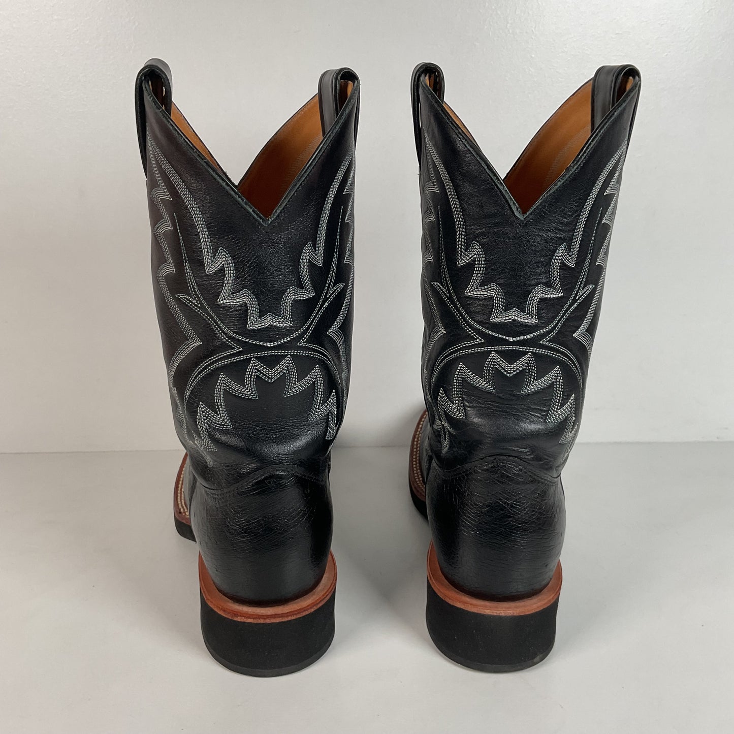 Justin Tekno Crepe | Smooth Ostrich Roper Boots | Exotic | USA Made | Men’s 10 D