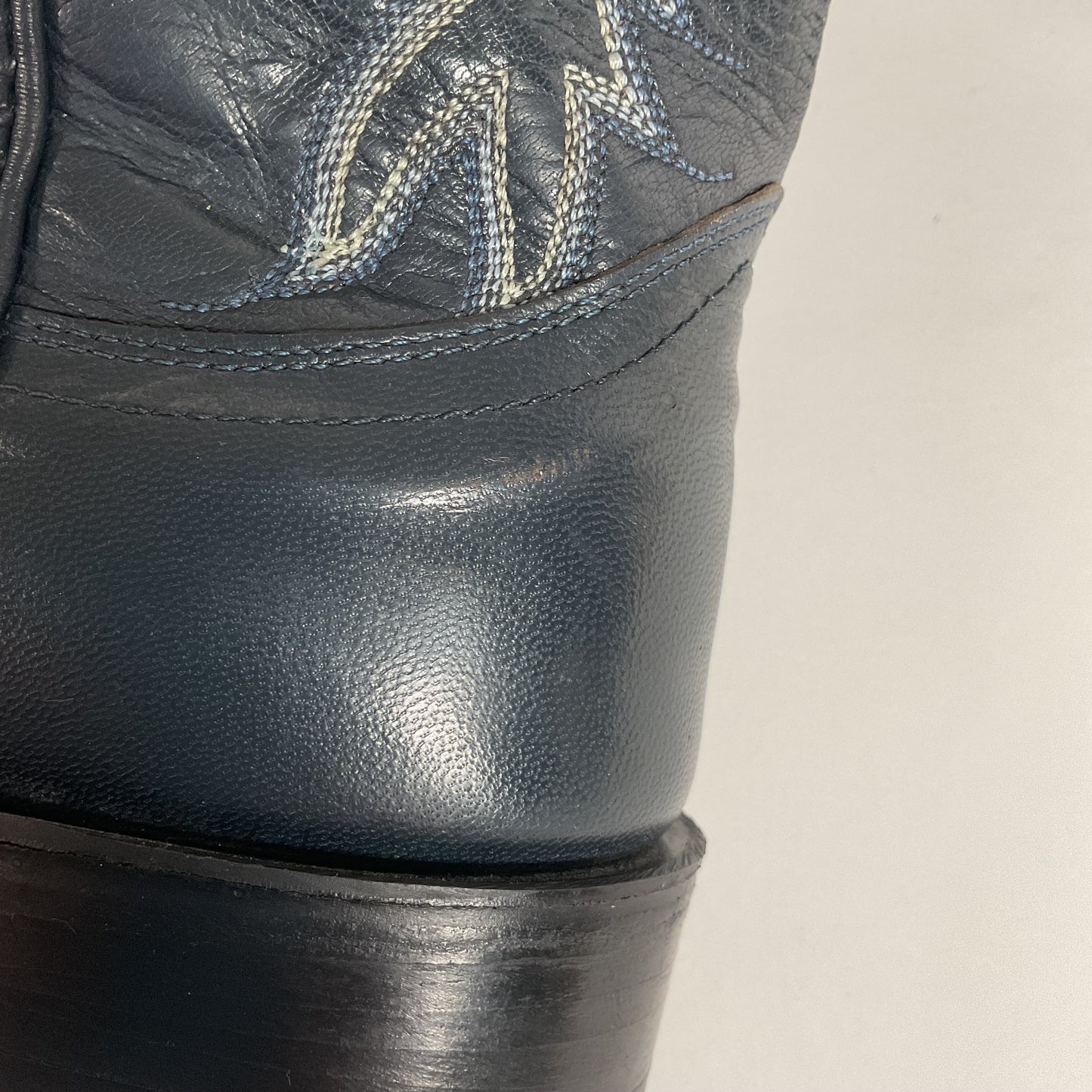Vintage Nocona Navy Blue Cowgirl Boots Men’s 8 Wide | Women’s 9 USA Made