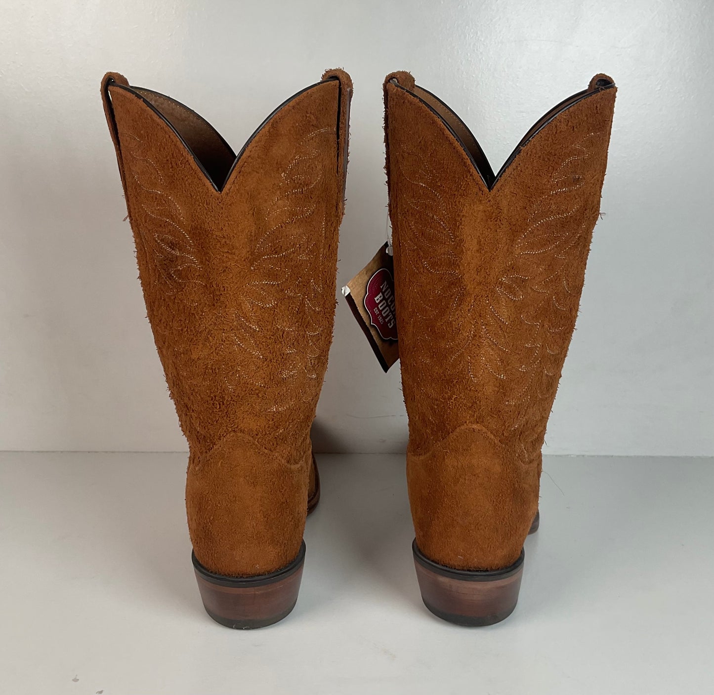 Nocona Rough Out Suede Cowgirl Boots 9.5 B USA Made