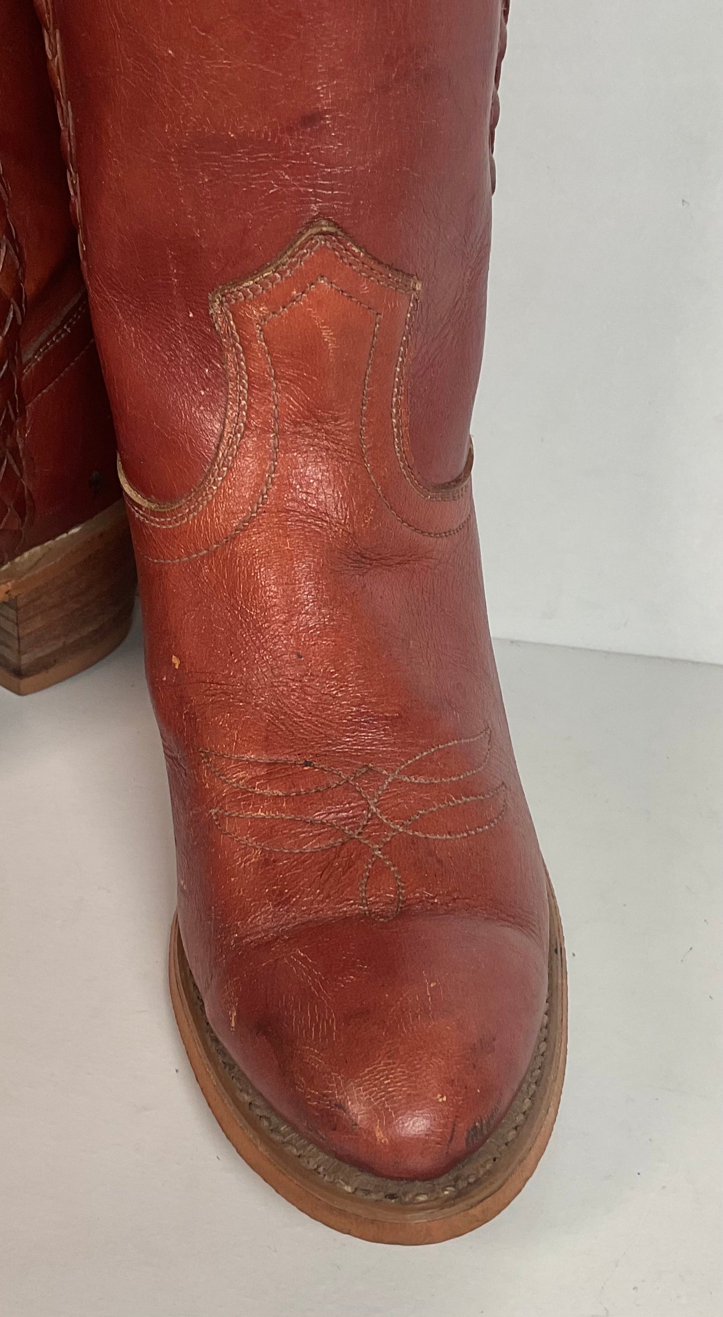 Vintage Capezio Braided Shooter Boots 6.5 M USA Made Campus Riding